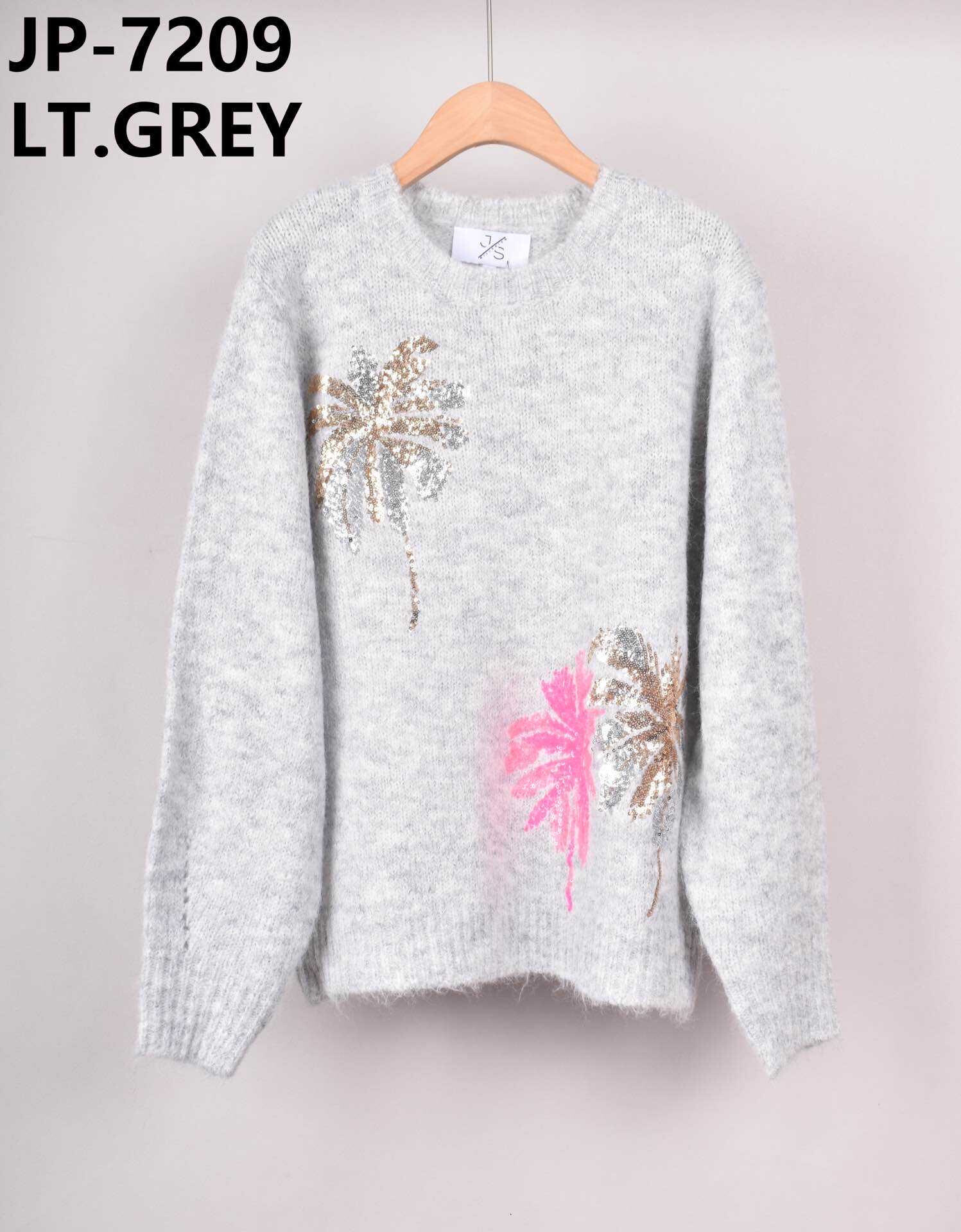 Wholesaler JS Millenium - United sweater with sequins palm trees