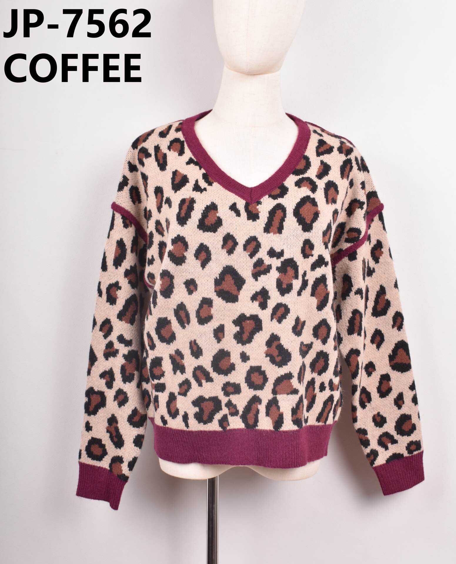 Wholesaler JS Millenium - Violet retail leopard sweater V