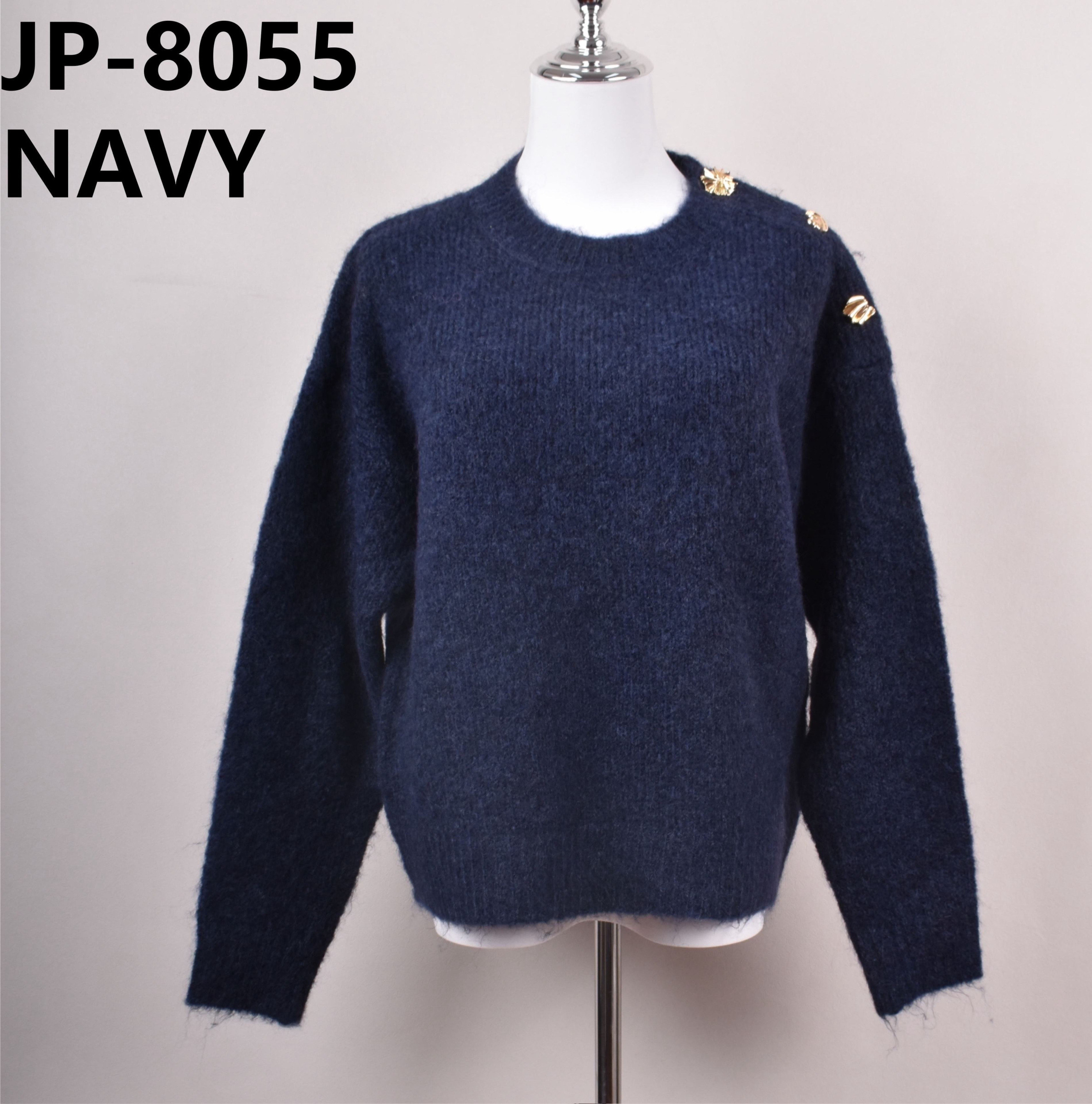 Blouse Marine JS Millenium Avec Papillons En Sequins - Taille M (jusqu'à 42), Occasion Très Bon état