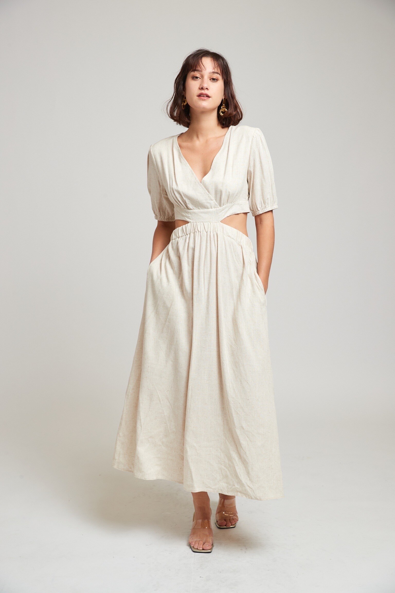 Mayorista JS Millenium - Vestido liso de manga corta