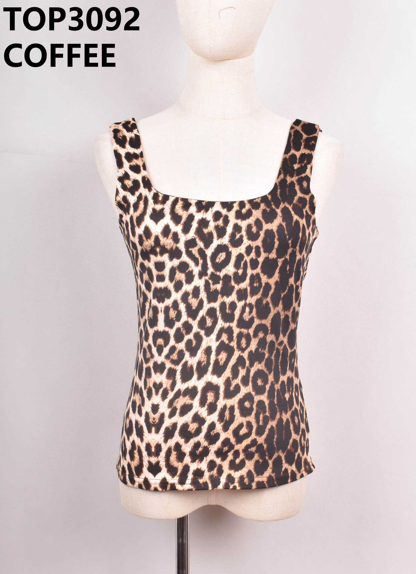 Mayorista JS Millenium - Top sin mangas con estampado de leopardo