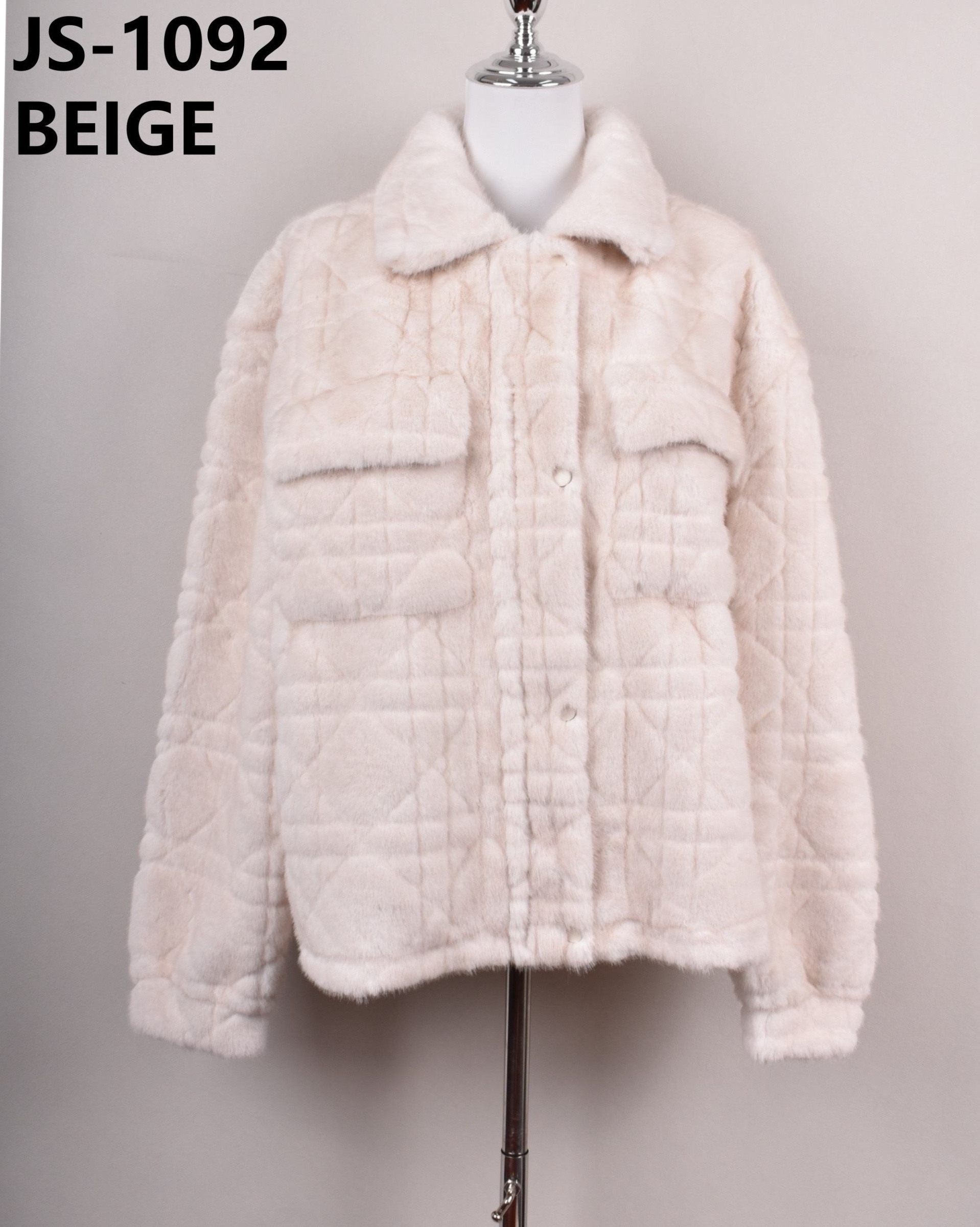 Grossiste JS Millenium - Veste à fausse fourrure oblique