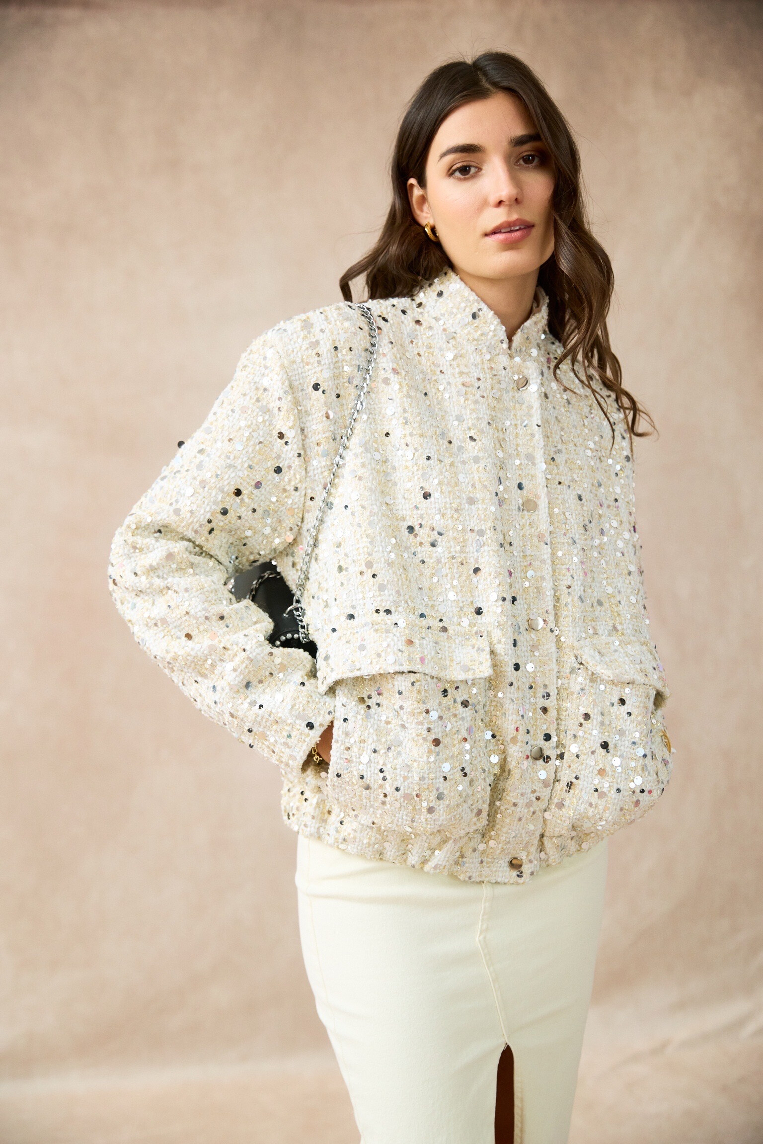 Wholesaler JS Millenium - Trendy jacket in sequins
