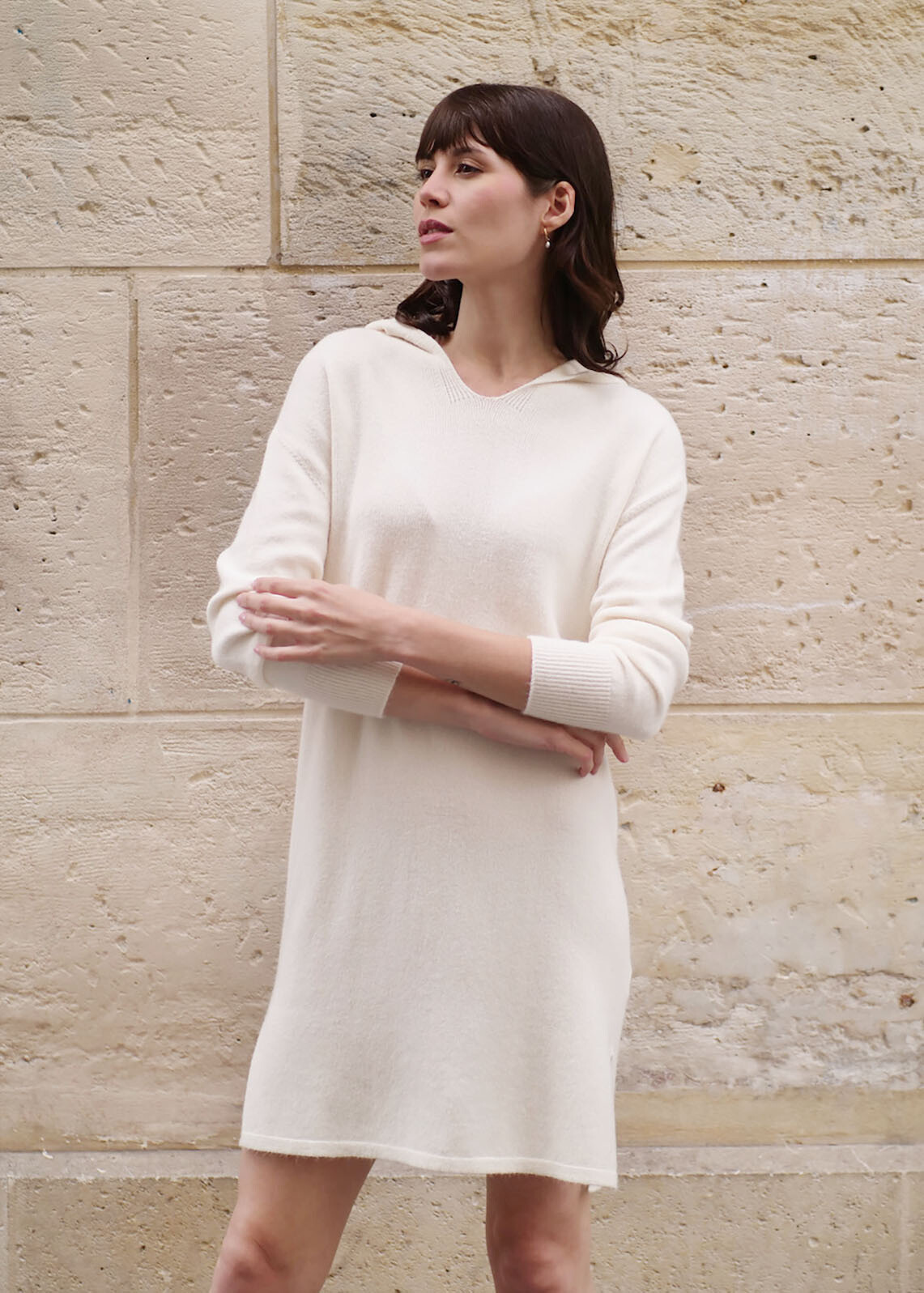 Wholesaler JULIA PARIS - Seamless knit hooded dress