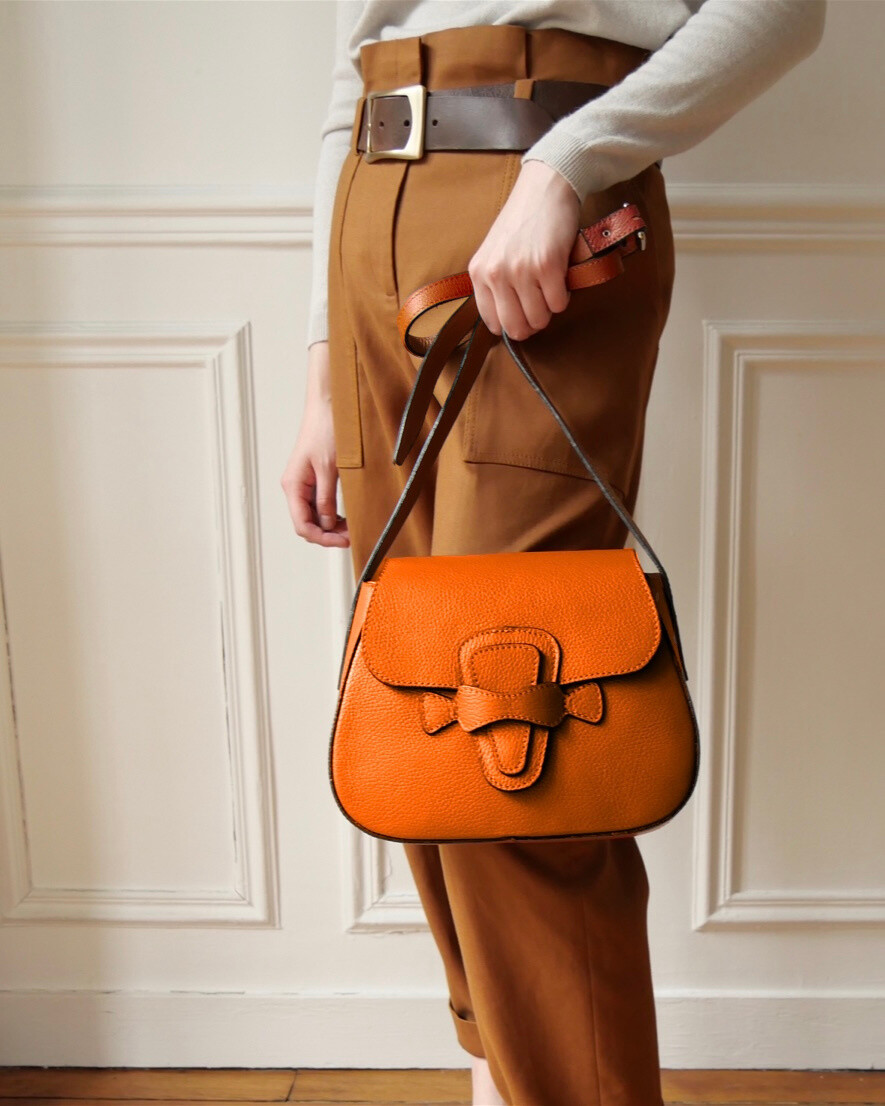 Wholesaler JULIA PARIS - Grained leather shoulder bag