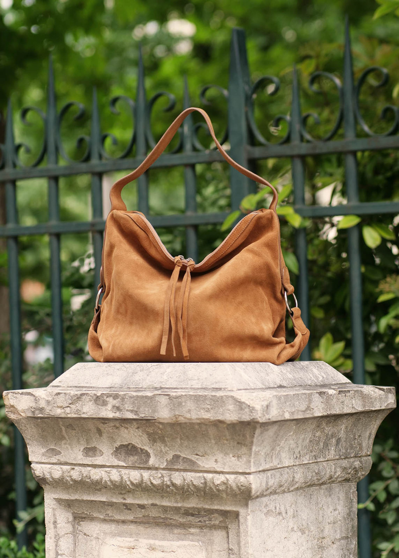 Mayorista JULIA PARIS - Bolso bandolera de piel ante nobuck