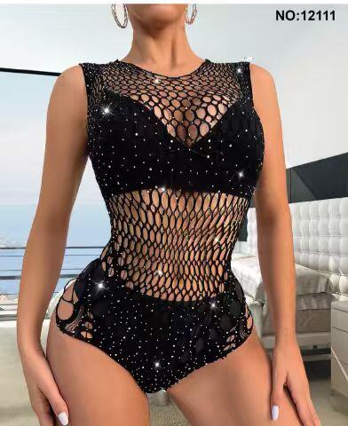 Mayorista J - Body Royal Gala – Malla con Bordados Arabesco y Cristales por Todo