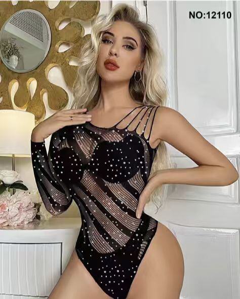 Grossista J - Body Damask Dream – Mesh con Ricami Barocchi e Micro-Cristalli