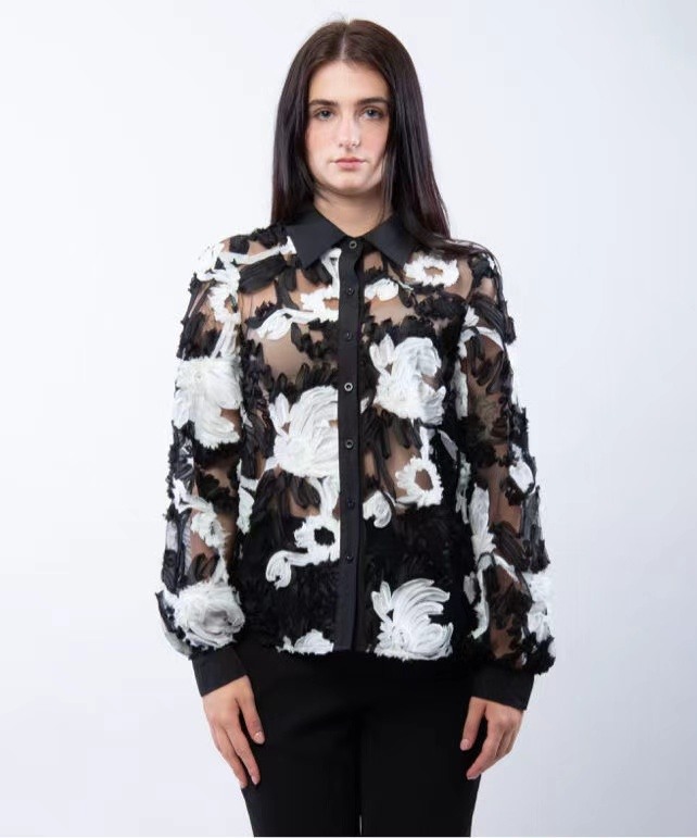 Wholesaler JULIA - Shimida Women's Casual Shirt Vintage Floral Print