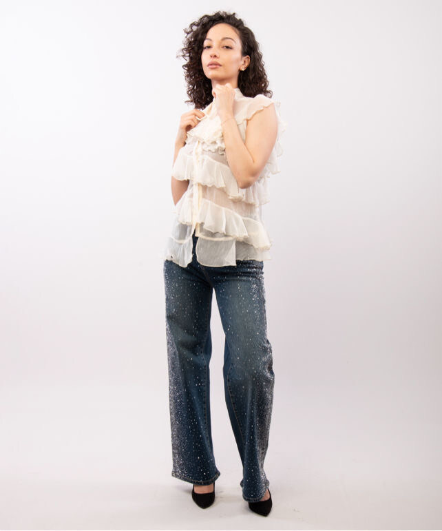 Wholesaler JULIA - Celeste Tiered Chiffon Ruffle Blouse