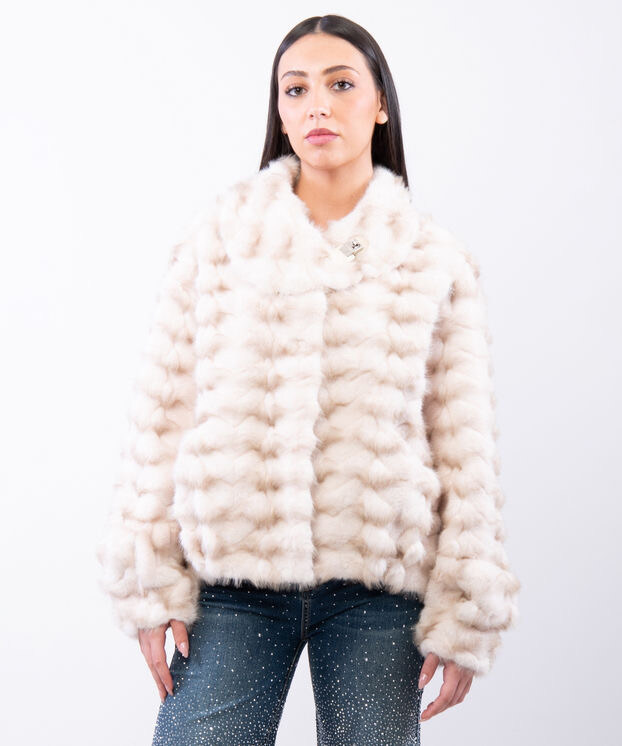 Wholesaler JULIA - Short Jacket in Woven Fur