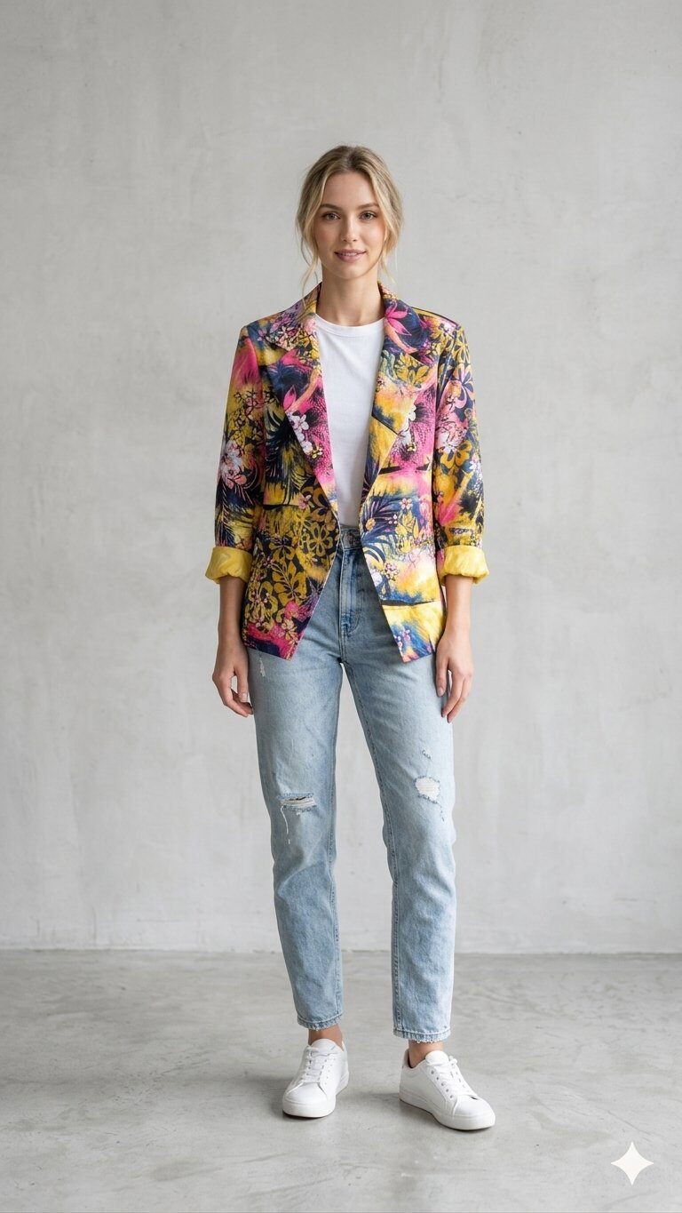 Mayorista JULIA - Blazer Floral Tropical para Mujer