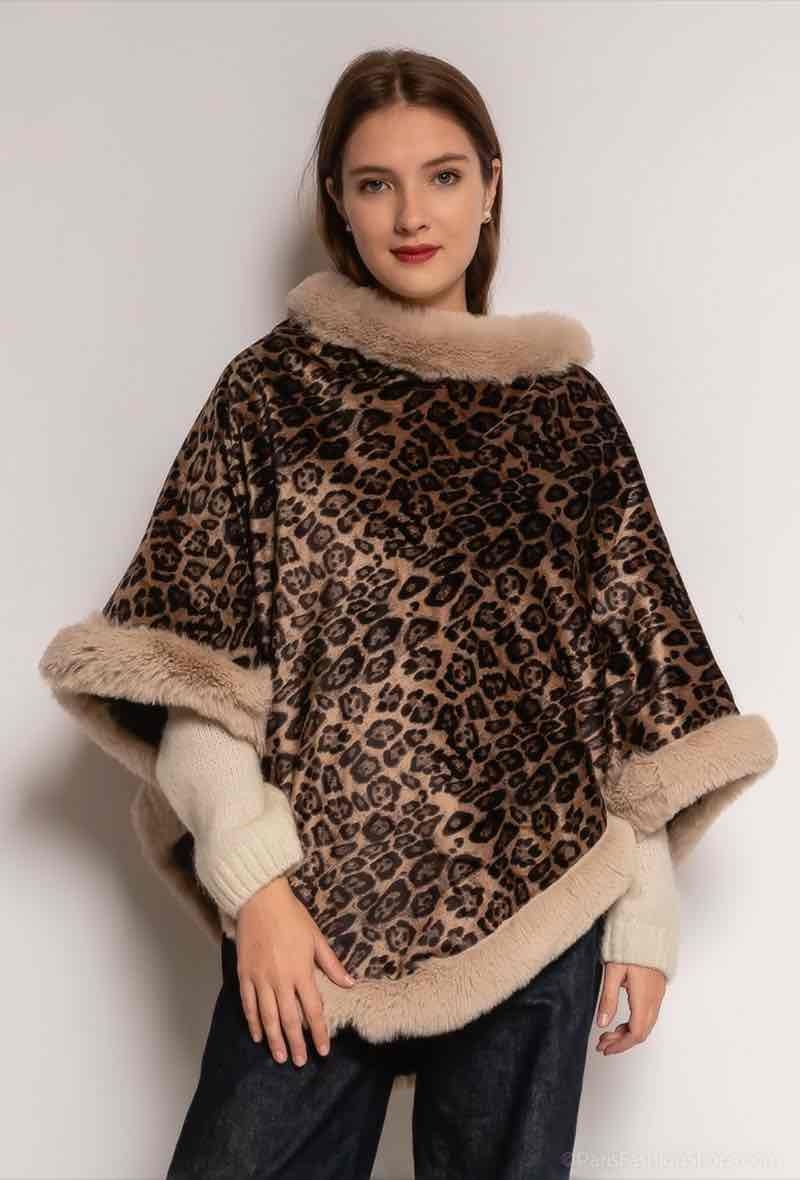 Wholesaler JULIET'S&CO - Poncho with leopard print