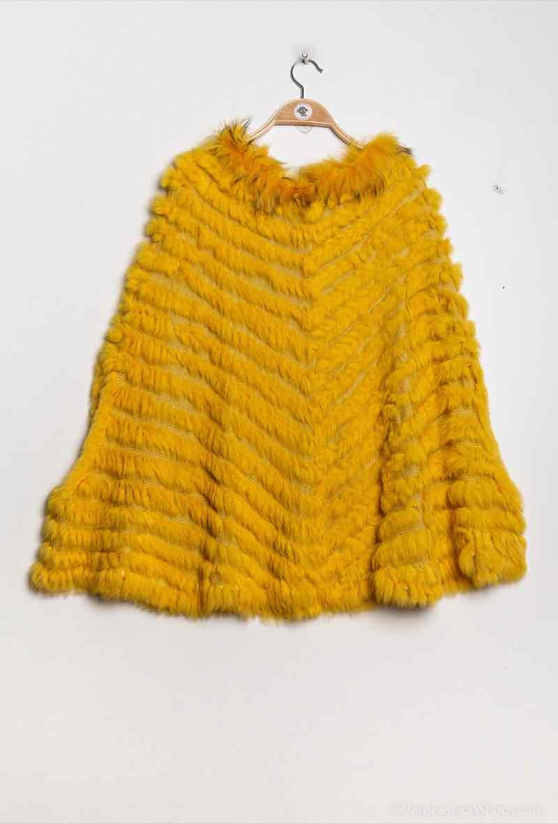 Grossiste JULIET'S&CO - Poncho en vraie fourrure