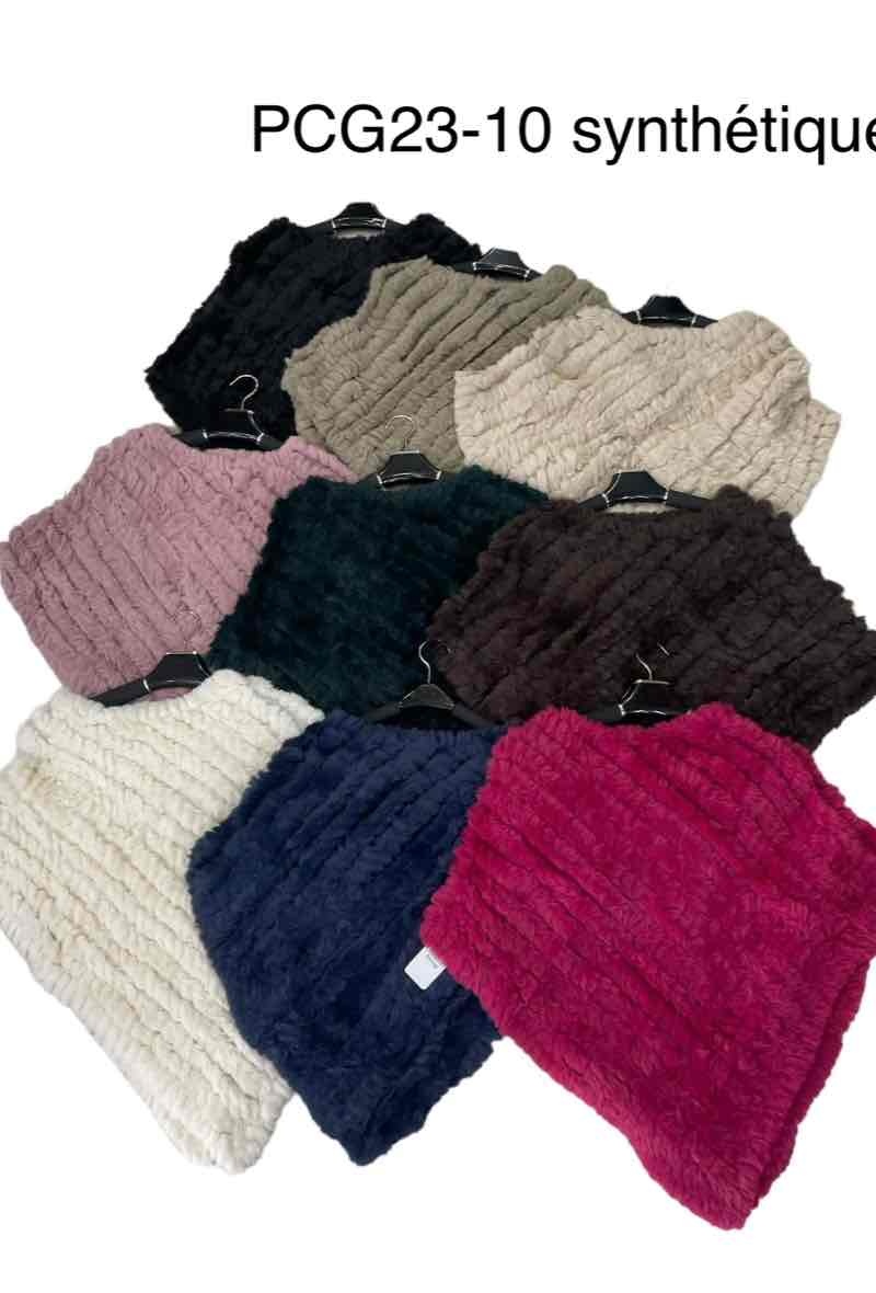 Wholesaler JULIET'S&CO - VEGAN PONCHO IN SYNTHETIC FUR