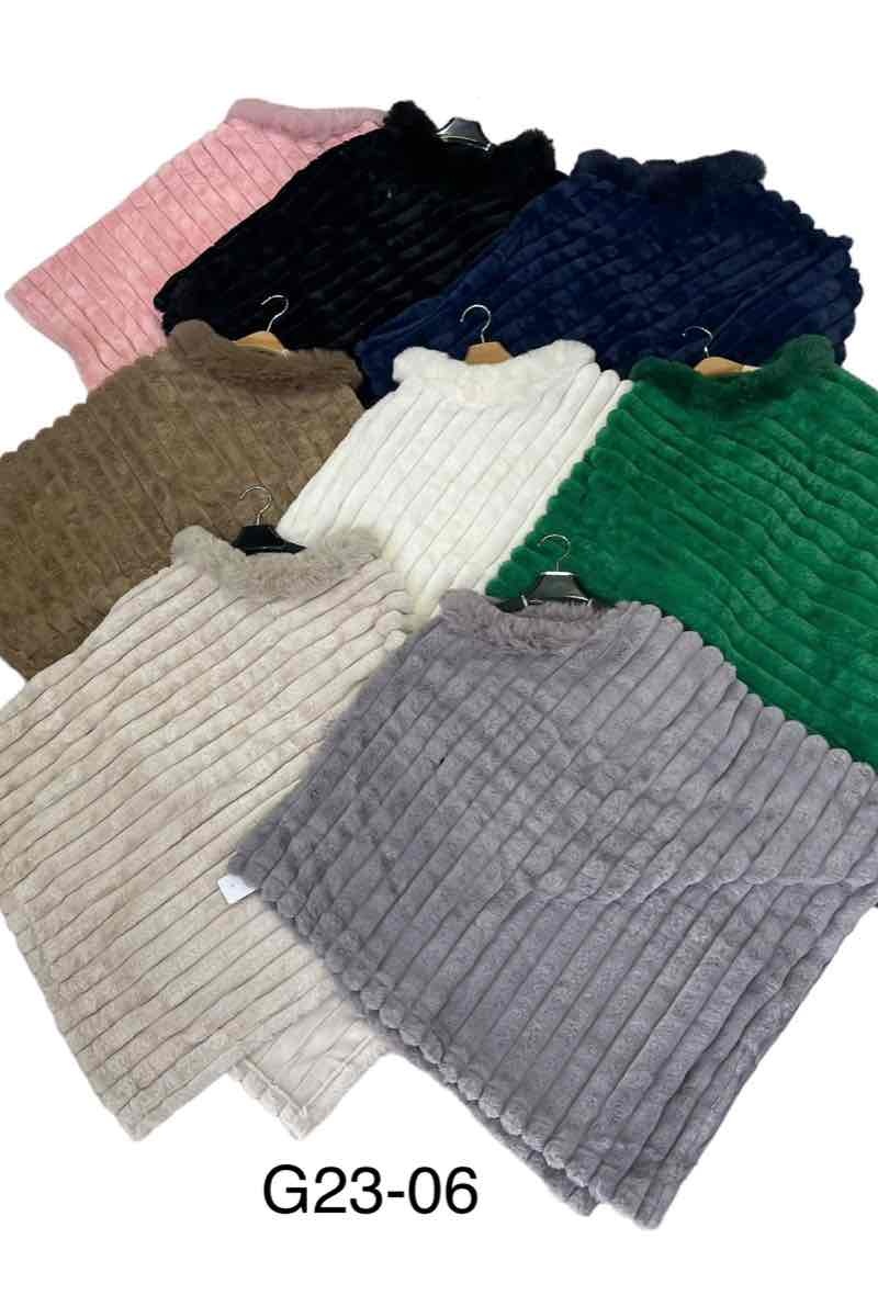 Wholesaler JULIET'S&CO - Vegan faux fur poncho