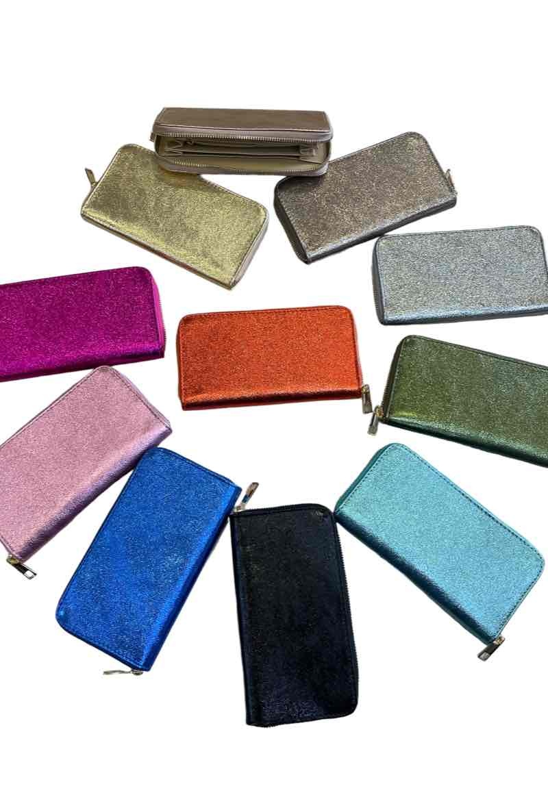Mayorista JULIET'S&CO - Iridescent leather wallet made in italy