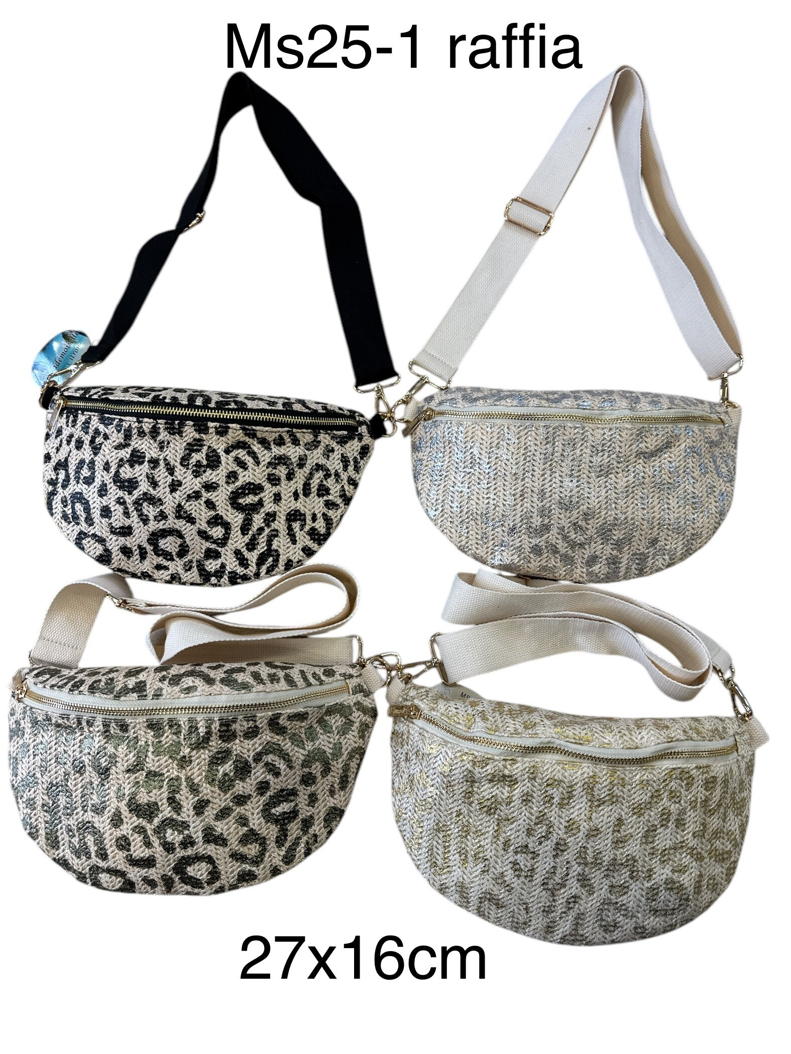 Wholesaler JULIET'S&CO - Synthetic banana bag Step Lieopard motive