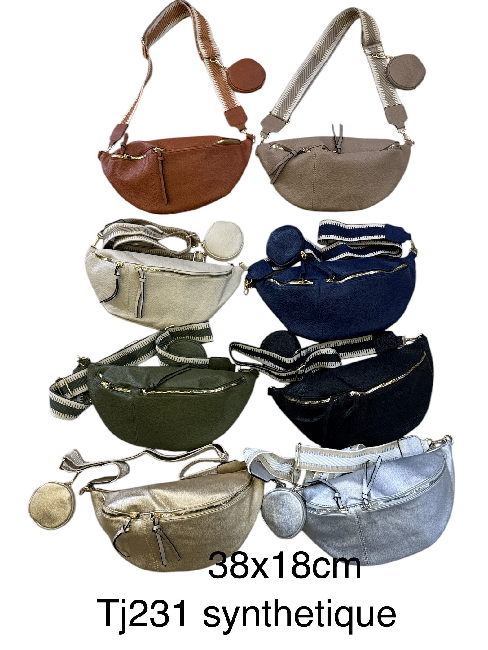 Wholesaler JULIET'S&CO - Large format synthetic banana bag with pouch
