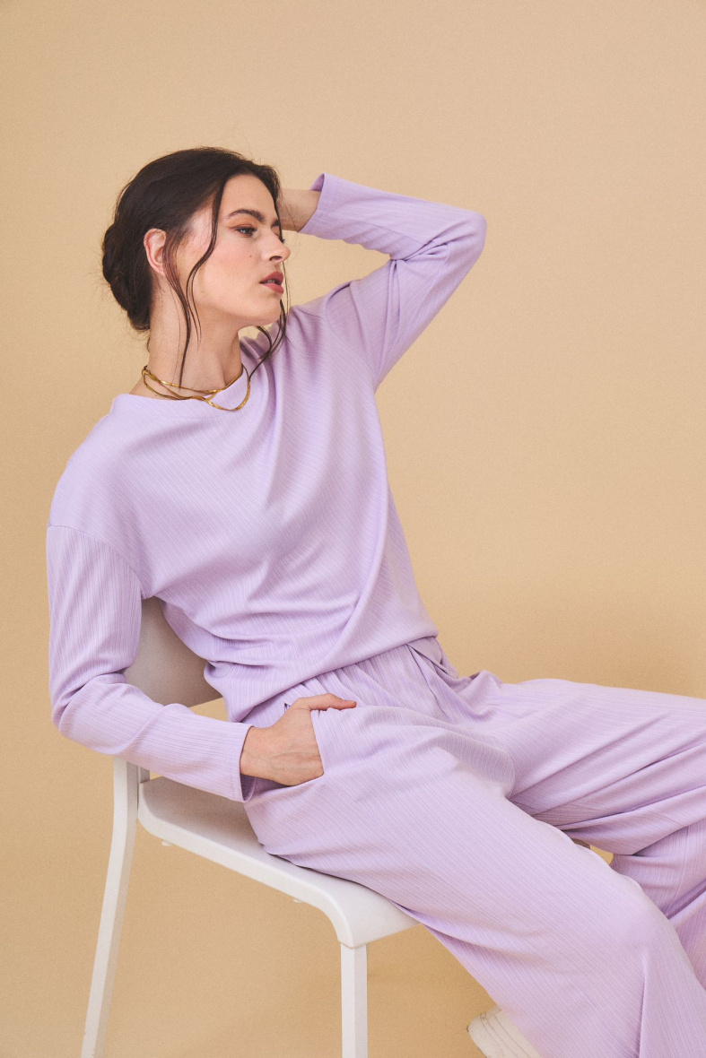 Wholesaler Jusdepom&Co - Beige set with straight pants and top