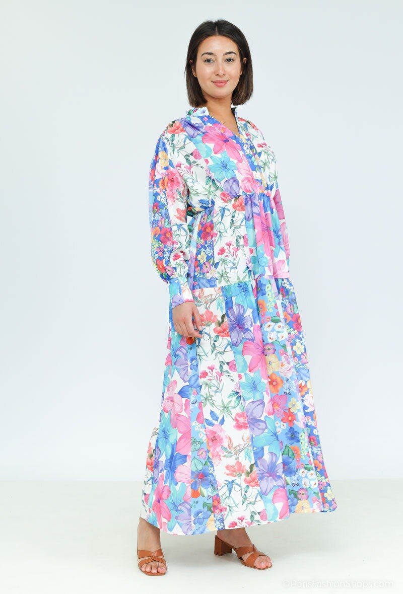 Wholesaler Jusdepom&Co - Robe imprimé patch fleuri