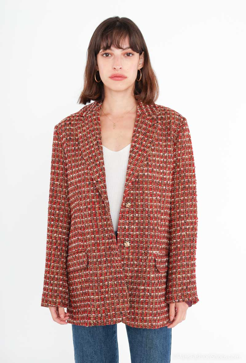 Wholesaler Jusdepom&Co - Tweed oversized jacket