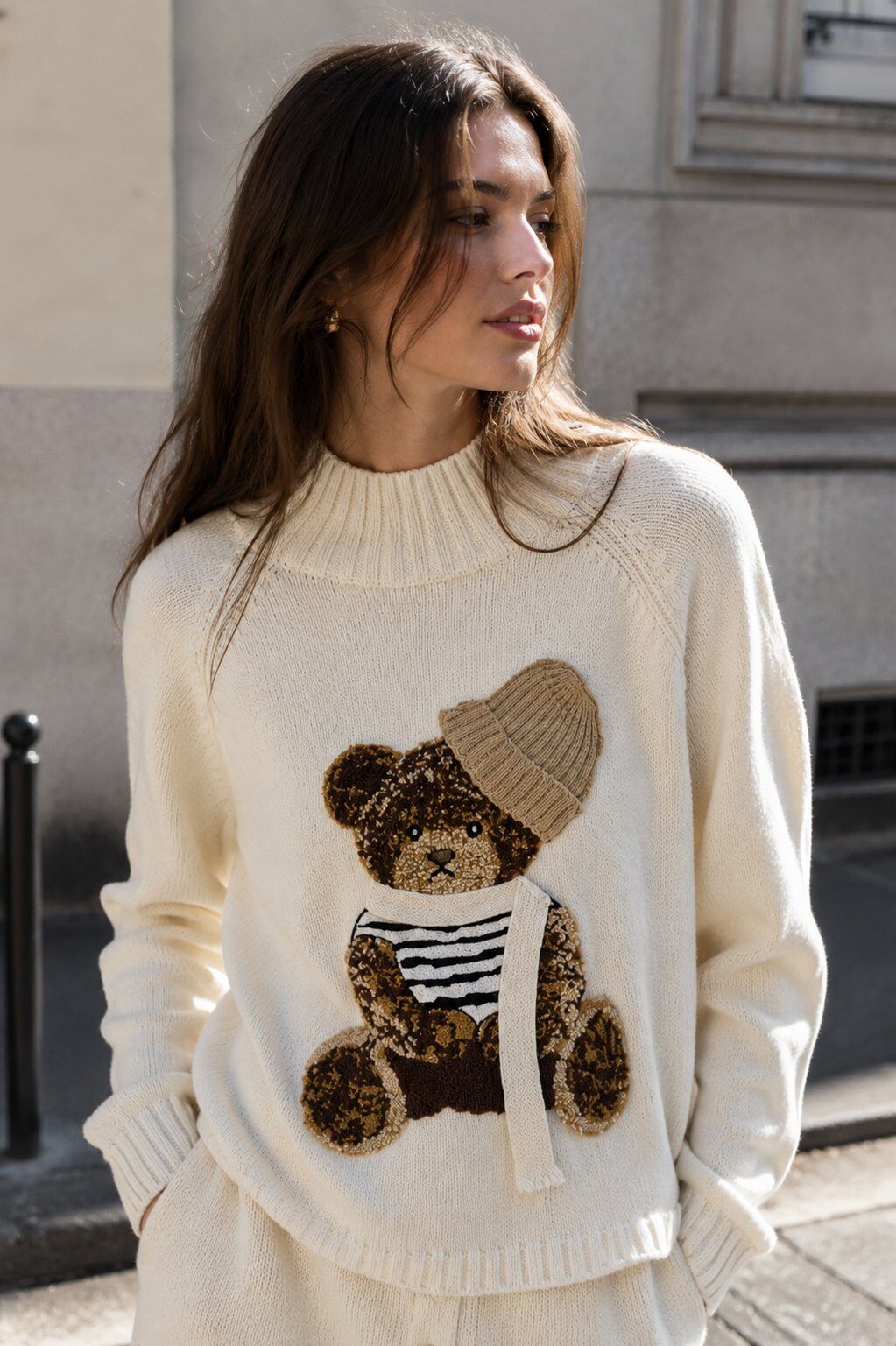 Wholesaler Justine&co Italy - Teddy soft knit sweater