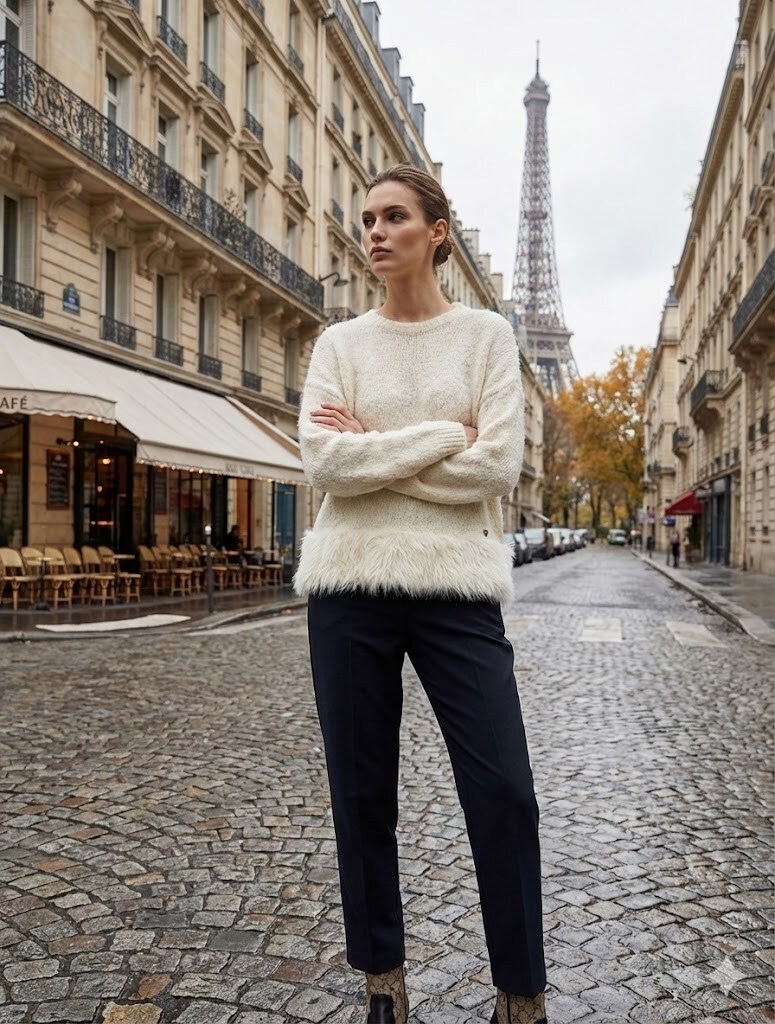 Grossiste Justine&co - Pulls doux et vaporeux cosy à texture brossée