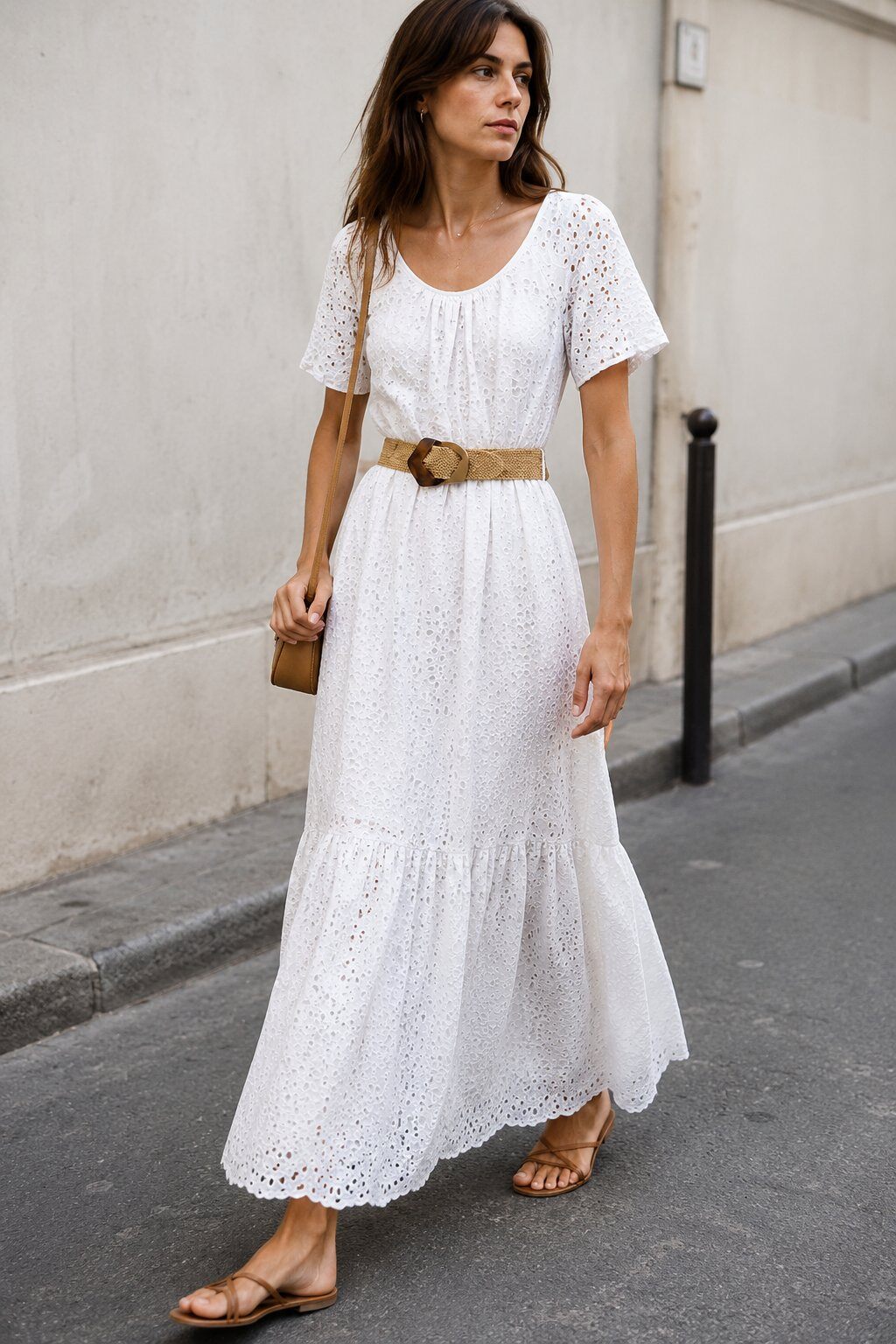 Grossiste Justine&co - Robe en crochets col rond