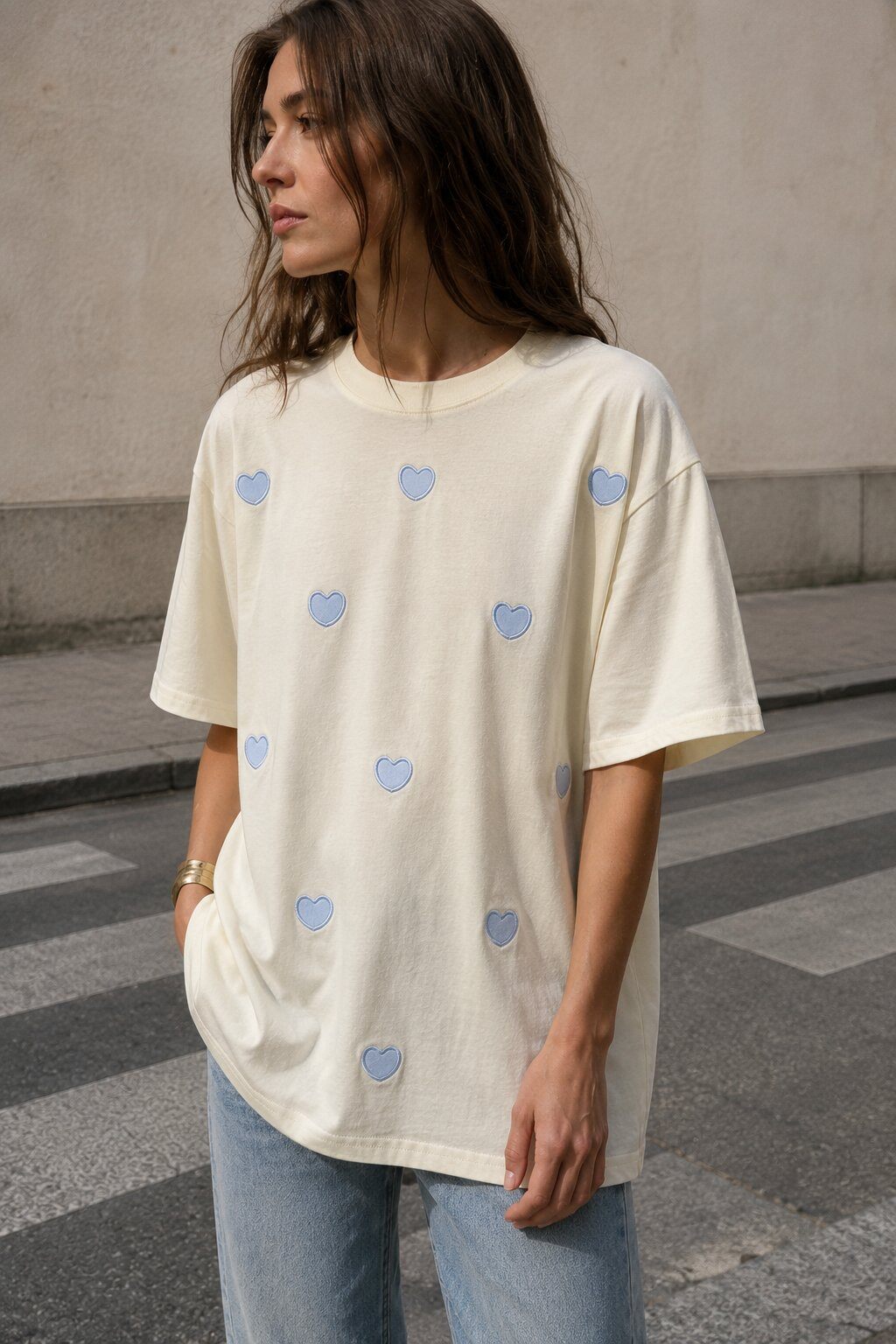 Grossiste Justine&co - T-shirt oversize