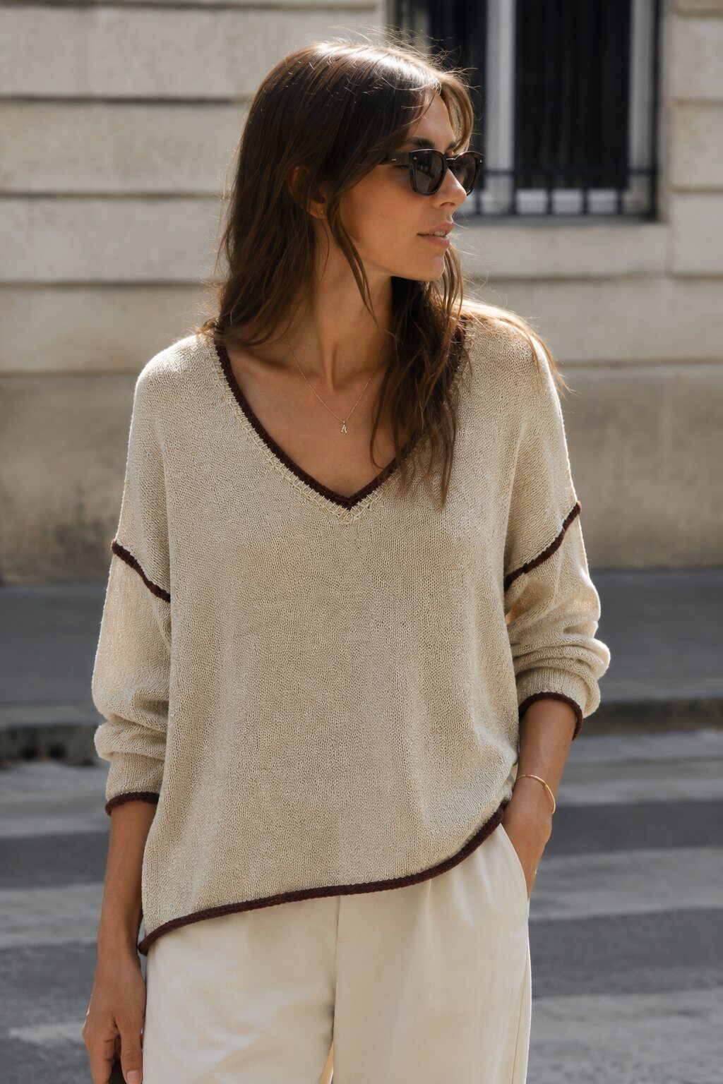 Wholesaler Justine&co - Gold long-sleeve top