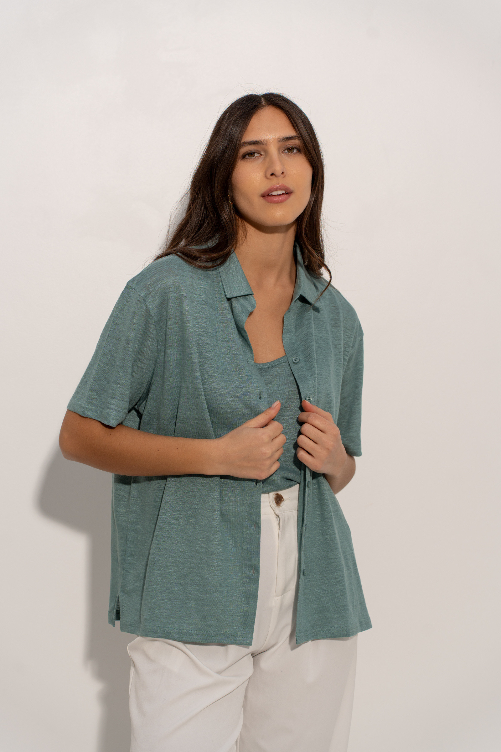 Großhändler jw.atelier - Bluse aus 100% Leinen