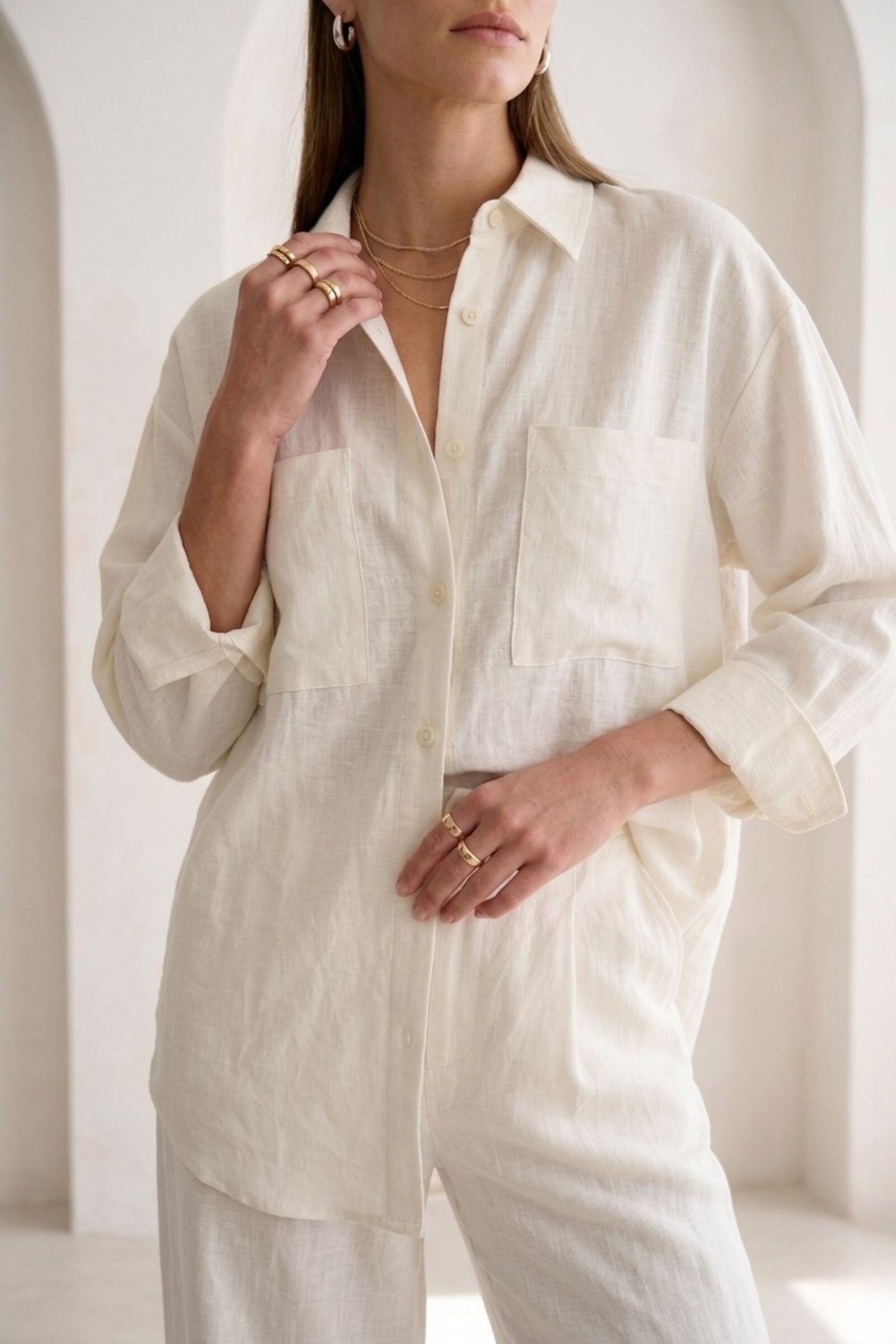 Mayorista jw.atelier - Camisa oversize de lino y lyocell