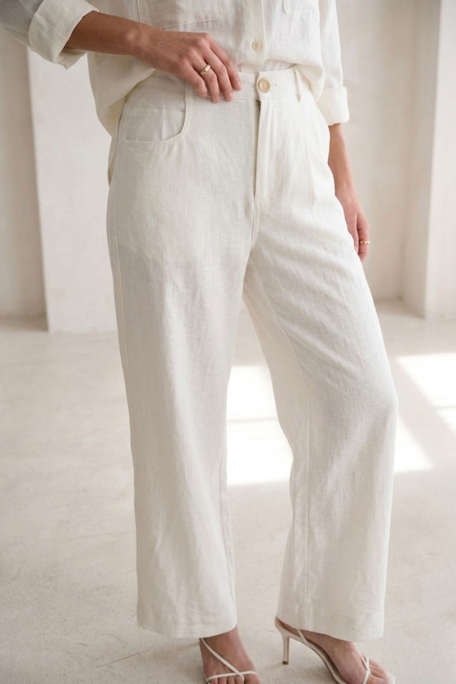 Mayorista jw.atelier - Pantalones anchos de lino y lyocell