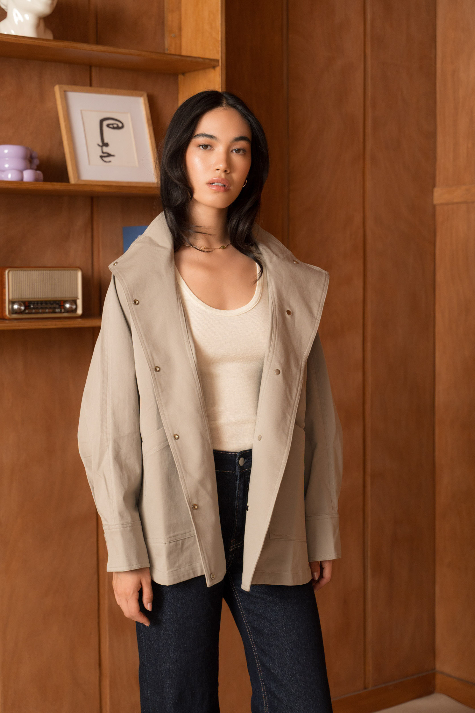 Wholesaler jw.atelier - Oversized 100% cotton jacket
