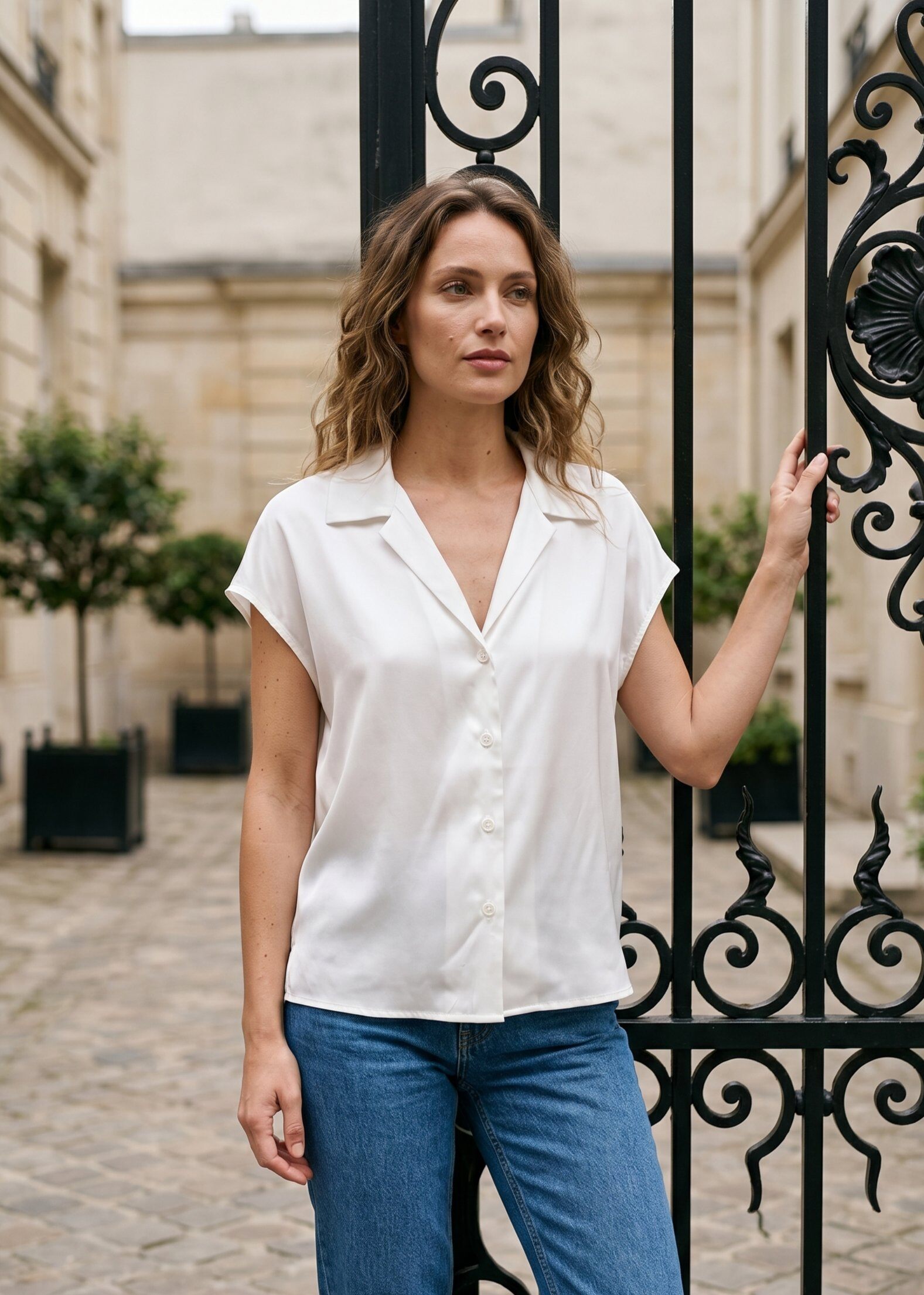 Grossiste K-ZELL Paris - Chemise en satinée manche courte