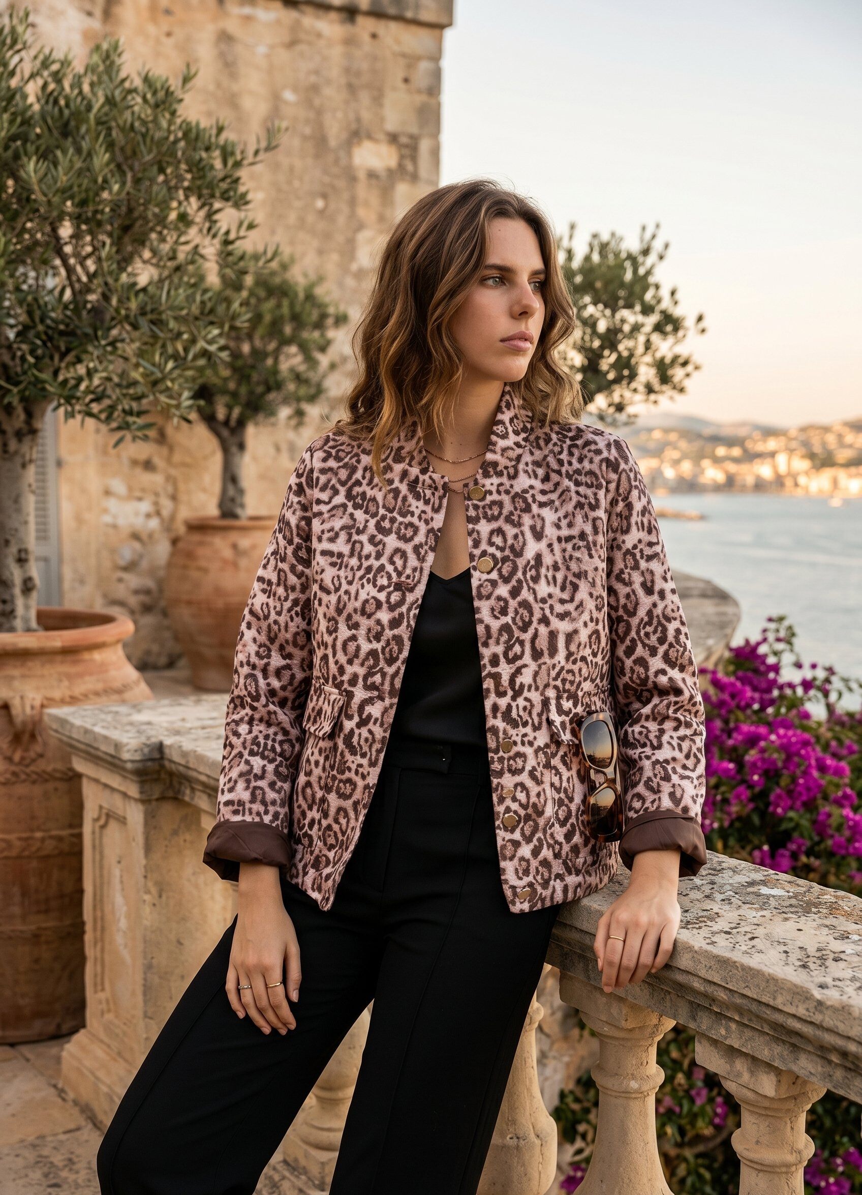 Grossista K-ZELL Paris - Giacca bomber con stampa leopardata metallizzata