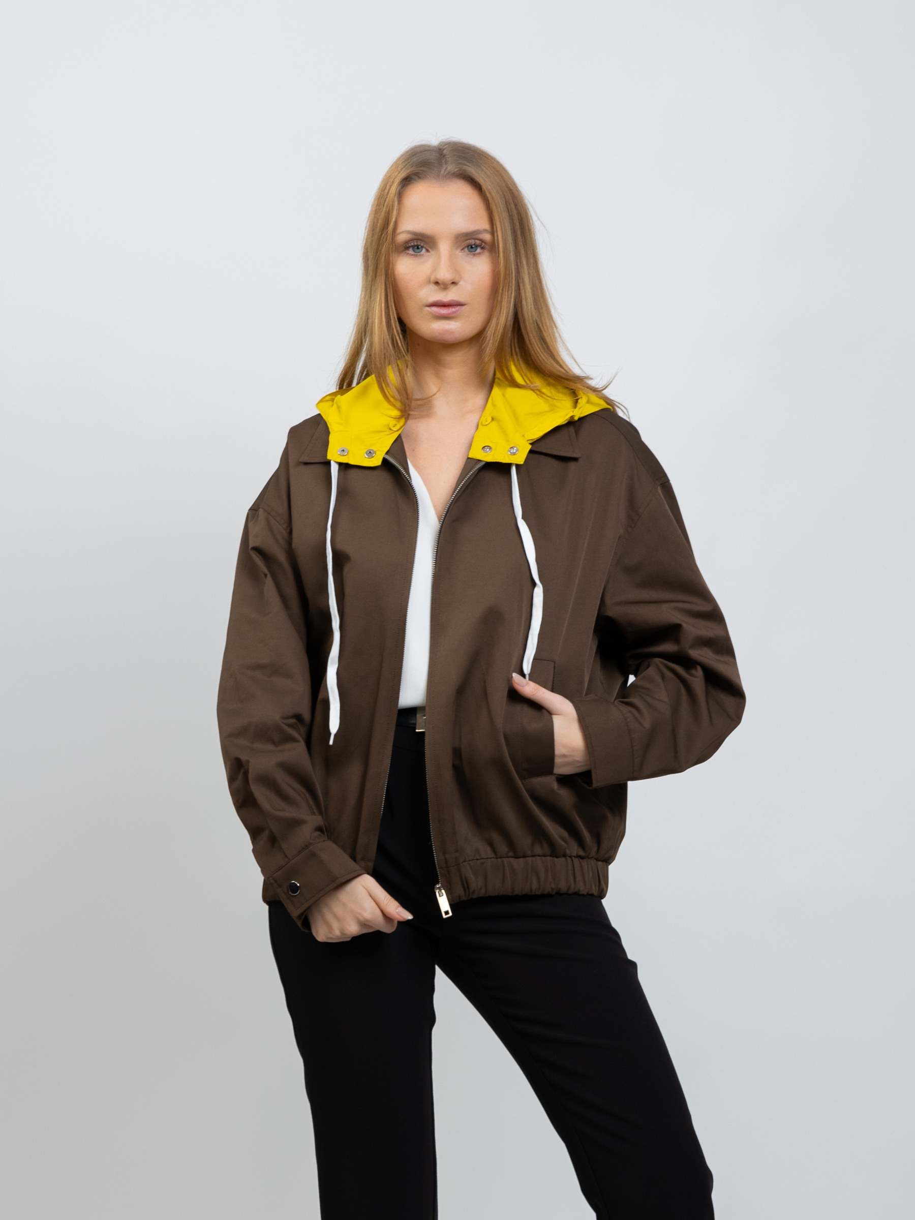 Grossiste K-ZELL Paris - Blouson à capuche amovible contrastée