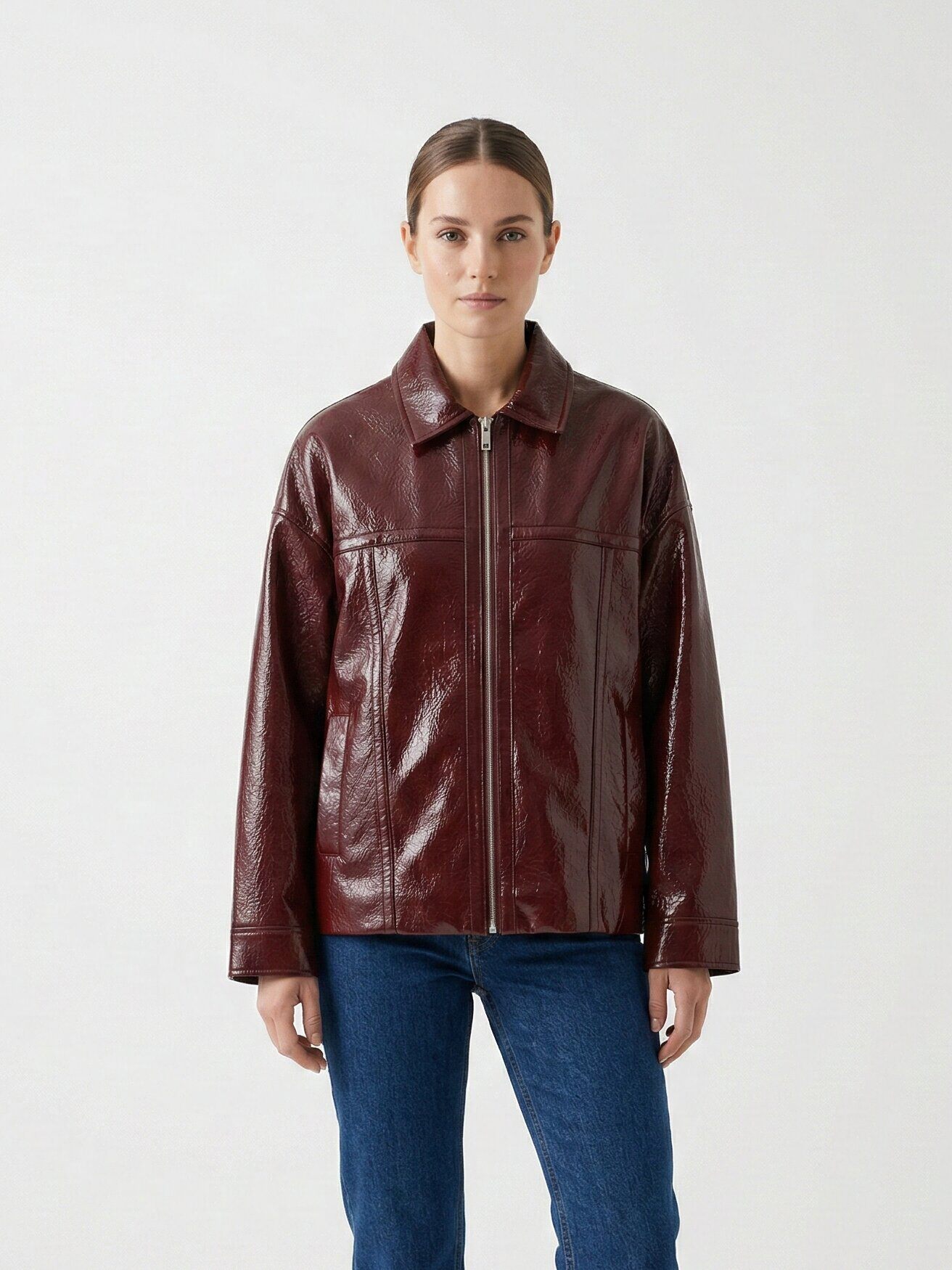 Grossiste K-ZELL Paris - Blouson en simili cuir brillant