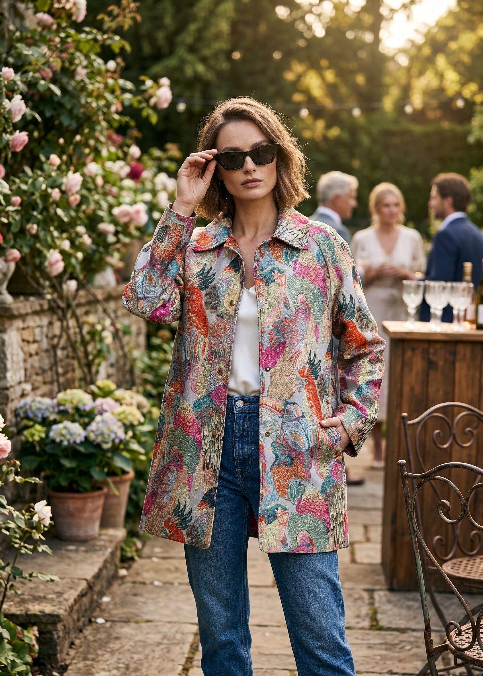 Mayorista K-ZELL Paris - Abrigo con estampado jacquard metálico
