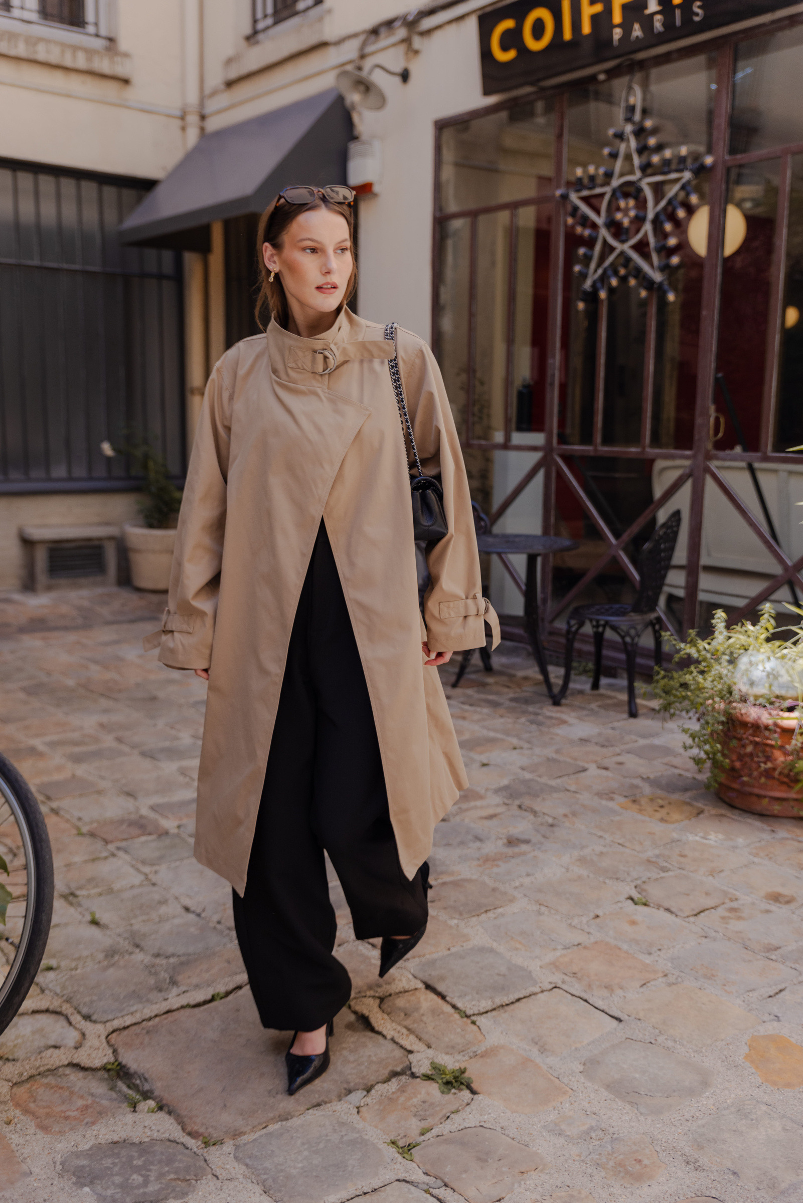 Mayorista K-ZELL Paris - Gabardina de cuello alto con hebilla
