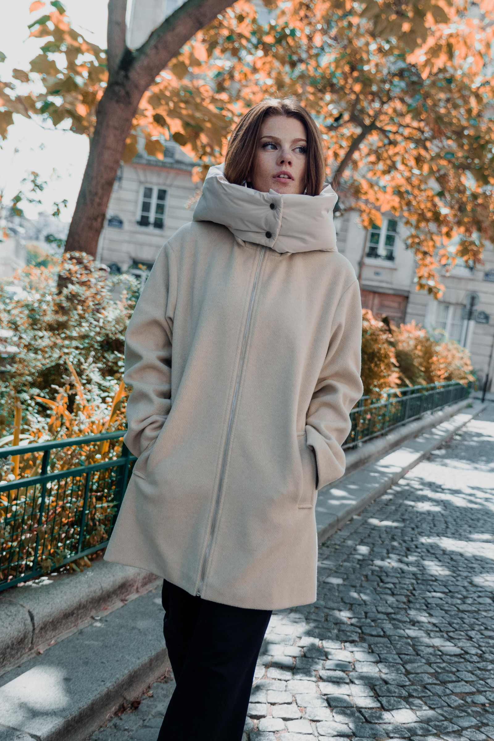 Grossiste K-ZELL Paris - Manteau mi-long à capuche amovible