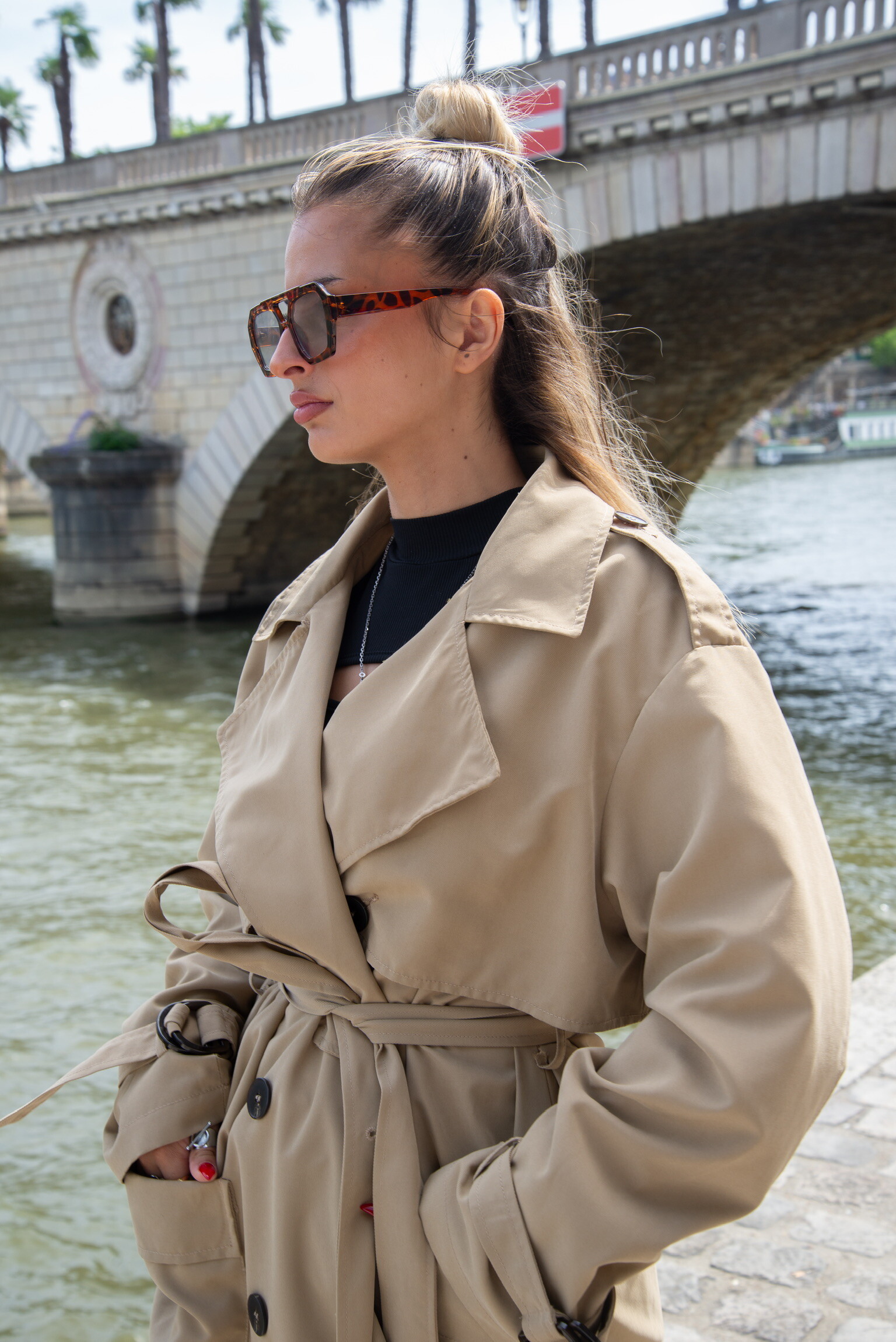 Großhändler K-ZELL Paris - KLASSISCHER DOPPELREIHIGER TRENCHCOAT (8709)
