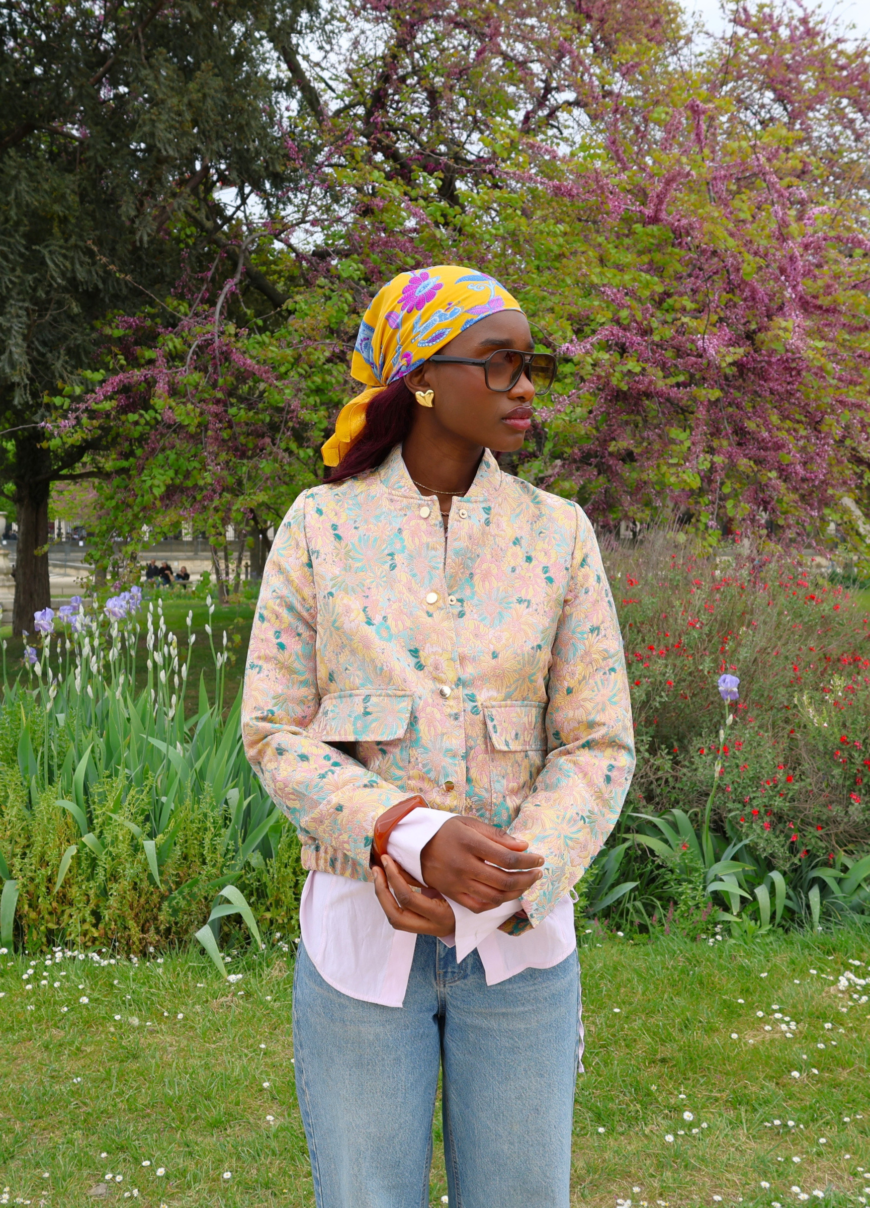 Grossiste K-ZELL Paris - Veste à motif fleurs métallisé