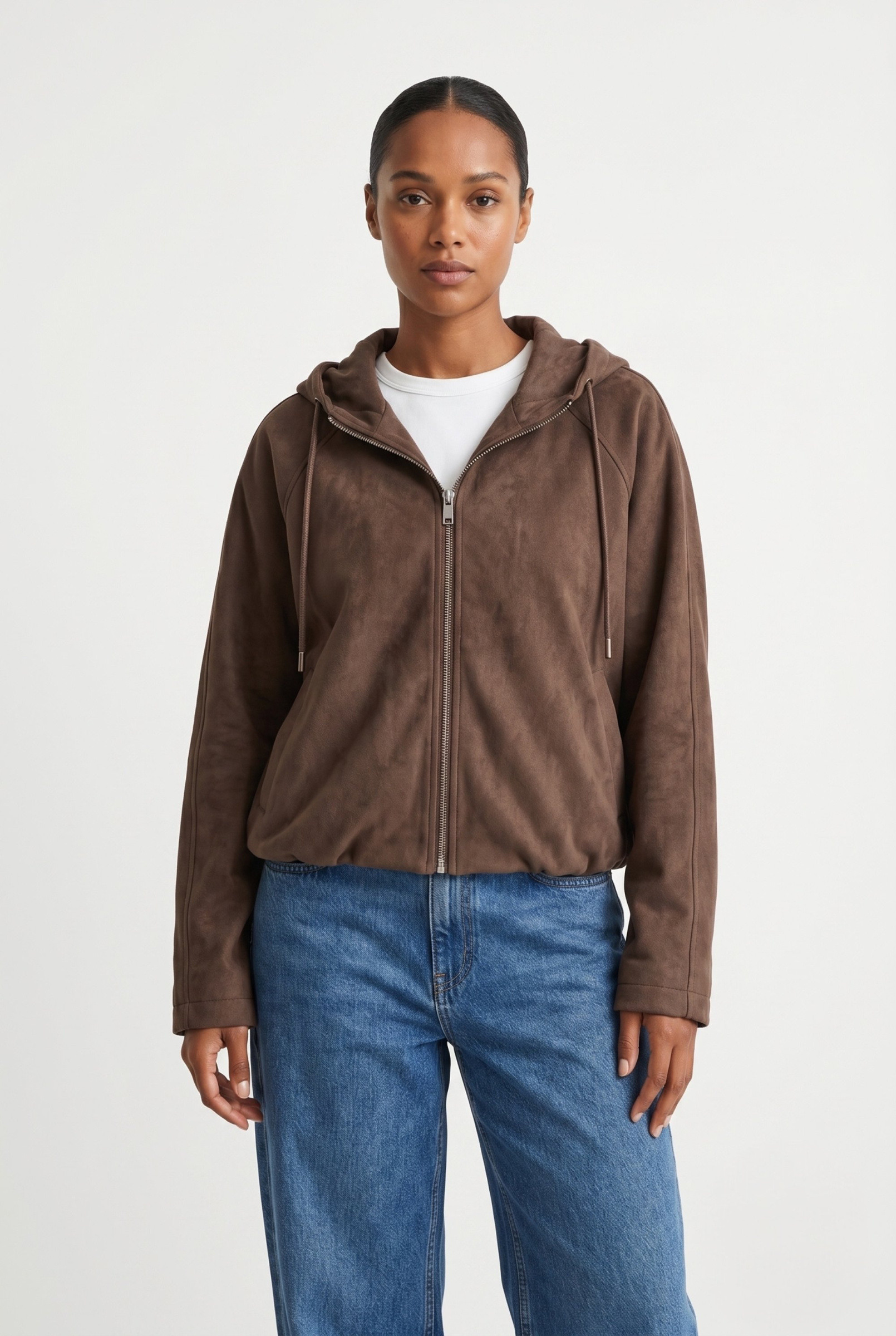 Grossiste K-ZELL Paris - Veste à capuche effet daim