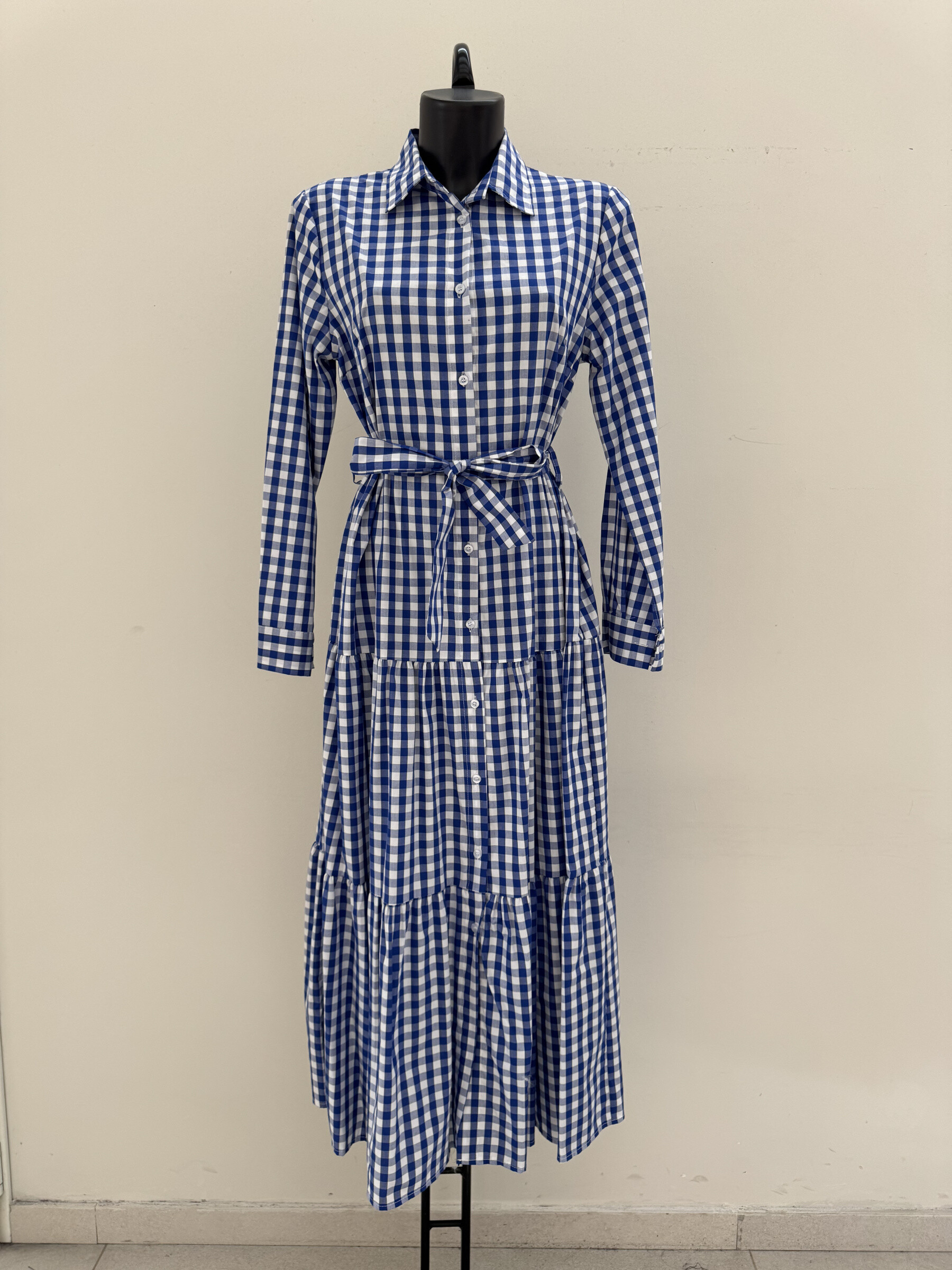 Großhändler K1 - Langes quadratisches Hemdkleid in 100%Baumwolle