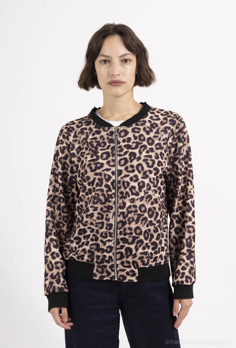 Wholesaler Kaia - Leopard print bomber jacket