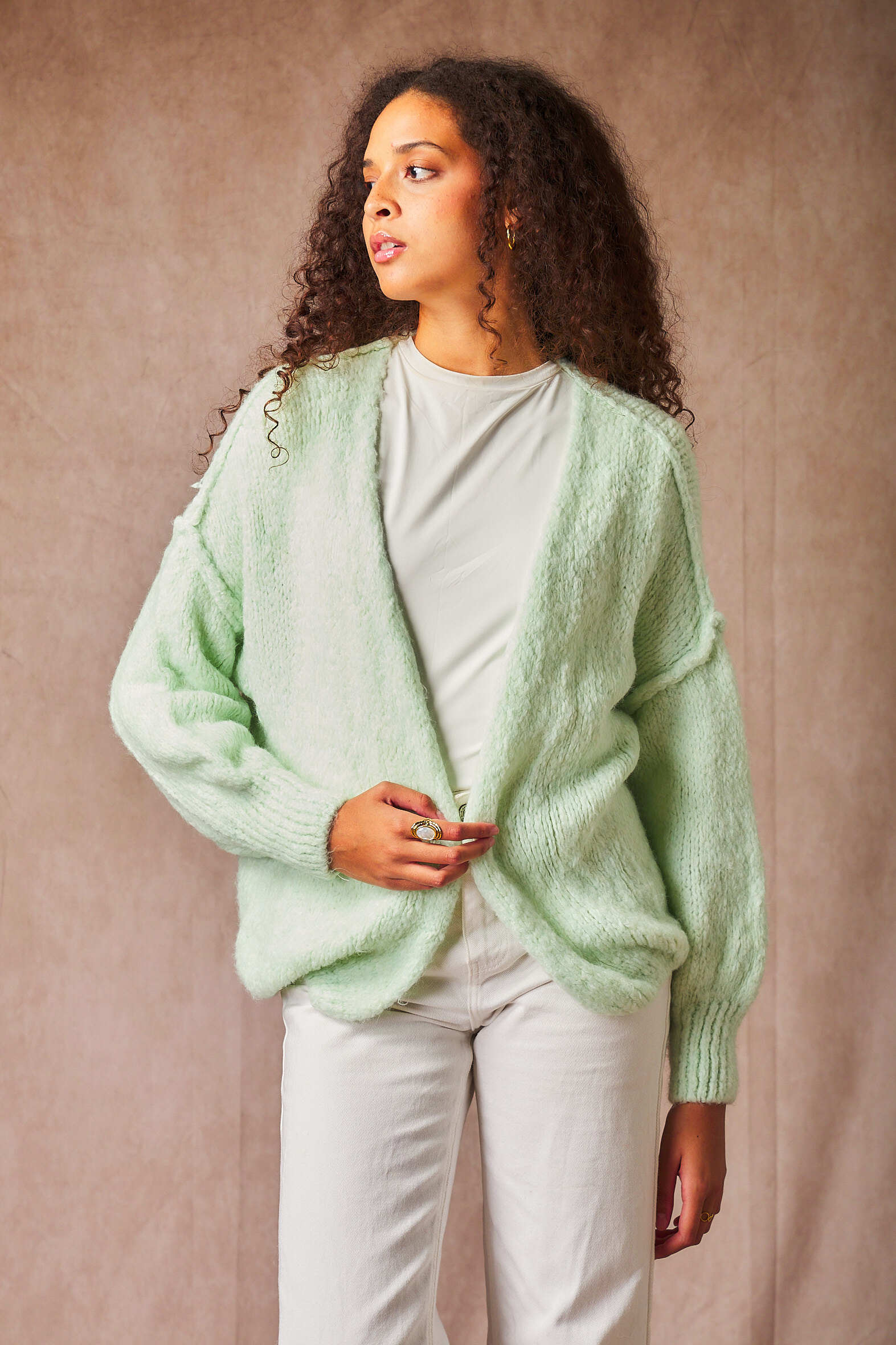 Mayorista Kaia - Cárdigan de dobladillo oversize