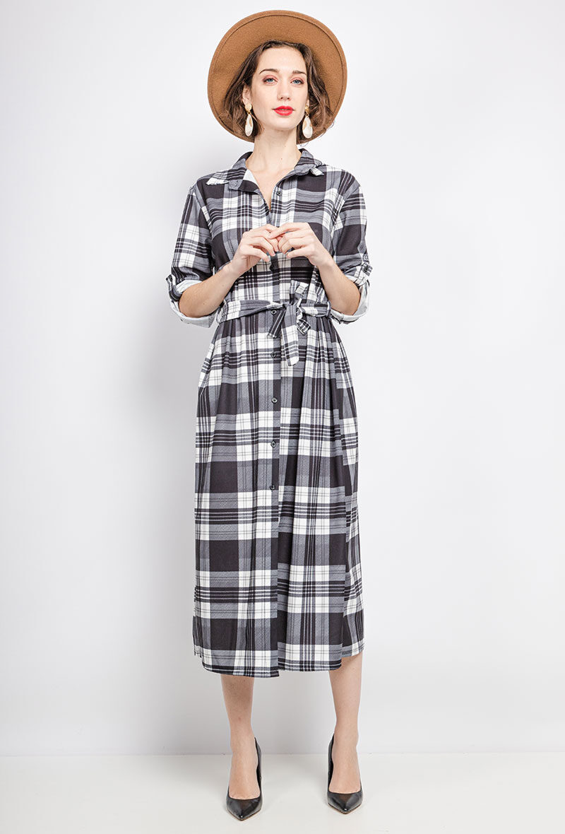 Grossiste Kaia - Robe chemise à imprimée