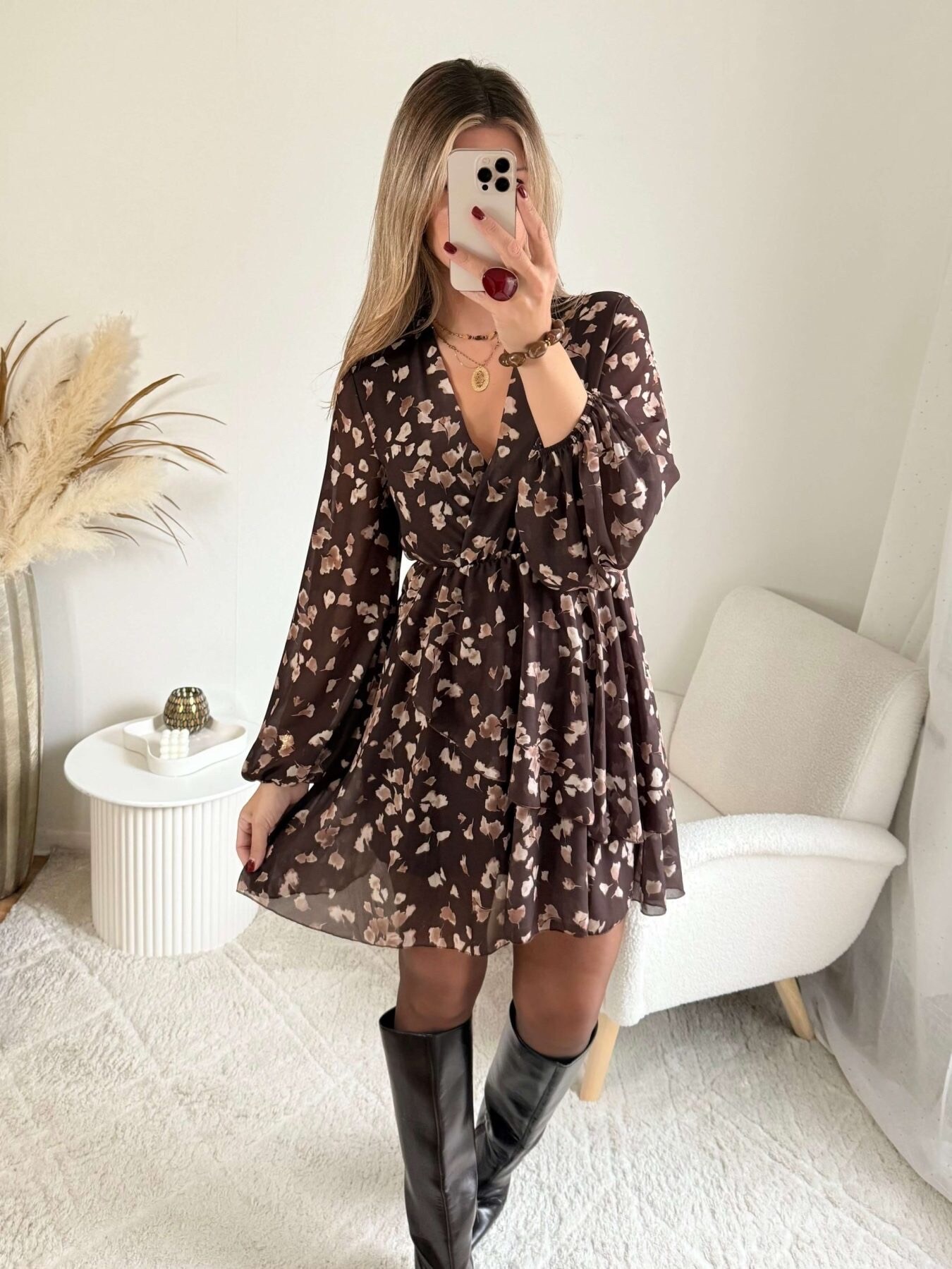 Grossiste Kaia - Robe cache-cœur à fleurs